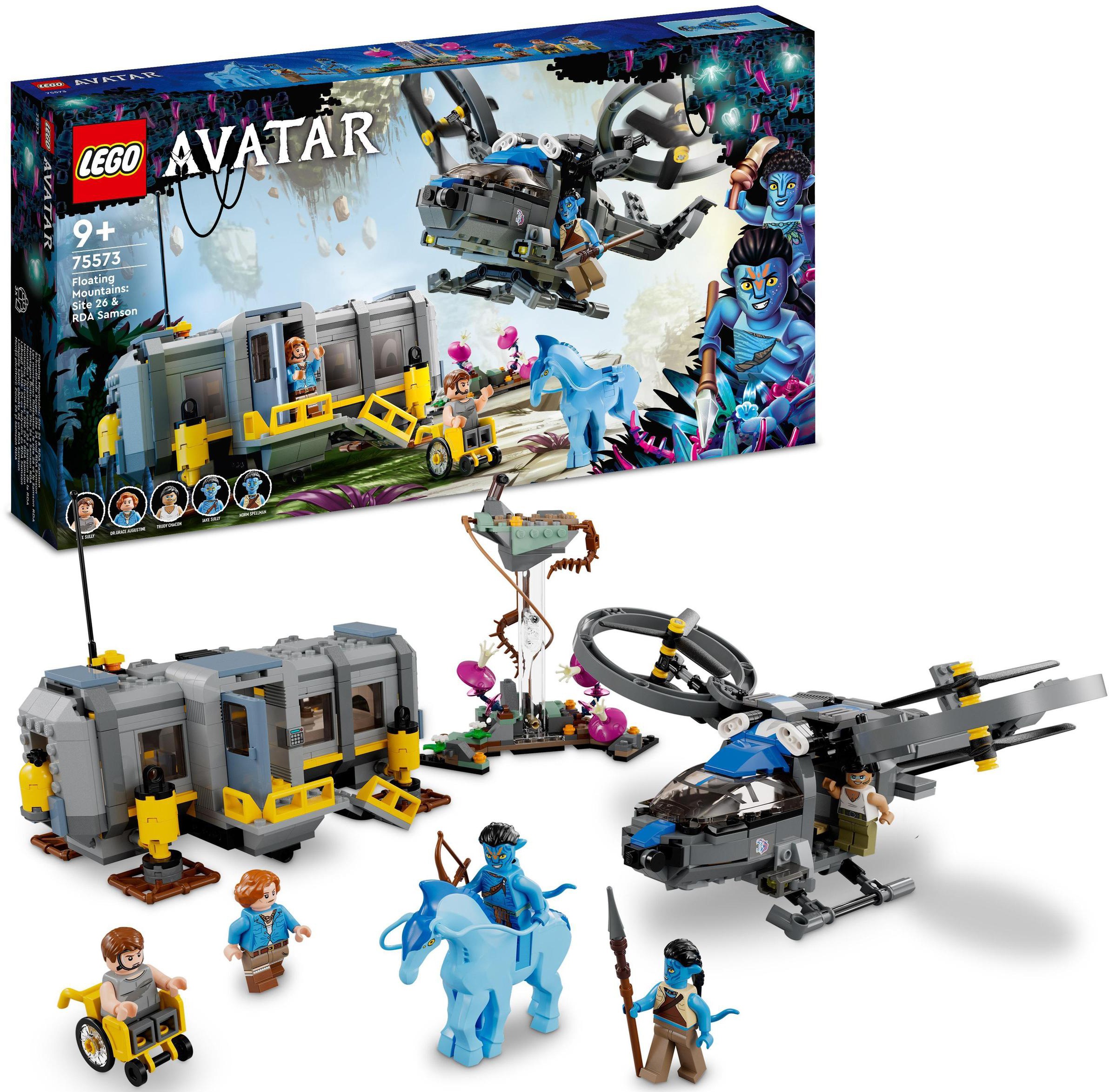 LEGO® Konstruktionsspielsteine »Schwebende Berge: Site 26 und RDA Samson (75573), LEGO® Avatar«, (887 St.), Made in Europe