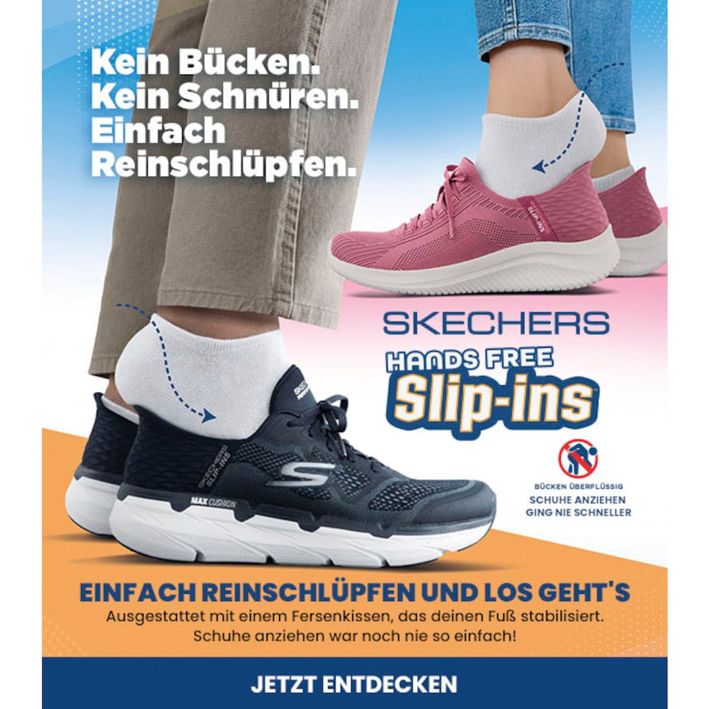 Skechers Slipper »SUMMITS DAZZLING HAZE«, Slip Ins Sneaker, Freizeitschuh mit dezenten Kontrastdetails