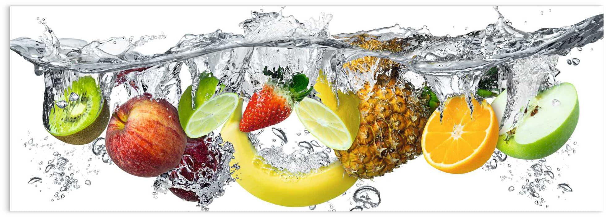Wasser Tropfen Obst Frisch (1 St.) Obst, Gesund«, - Glasbild Obst »Glasbild | BAUR - bestellen - Reinders!