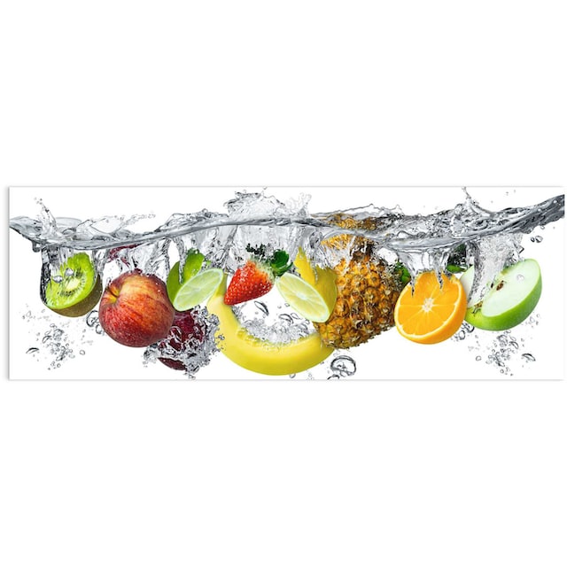 Reinders! Glasbild »Glasbild Obst Tropfen Wasser - Obst - Frisch - Gesund«,  Obst, (1 St.) bestellen | BAUR