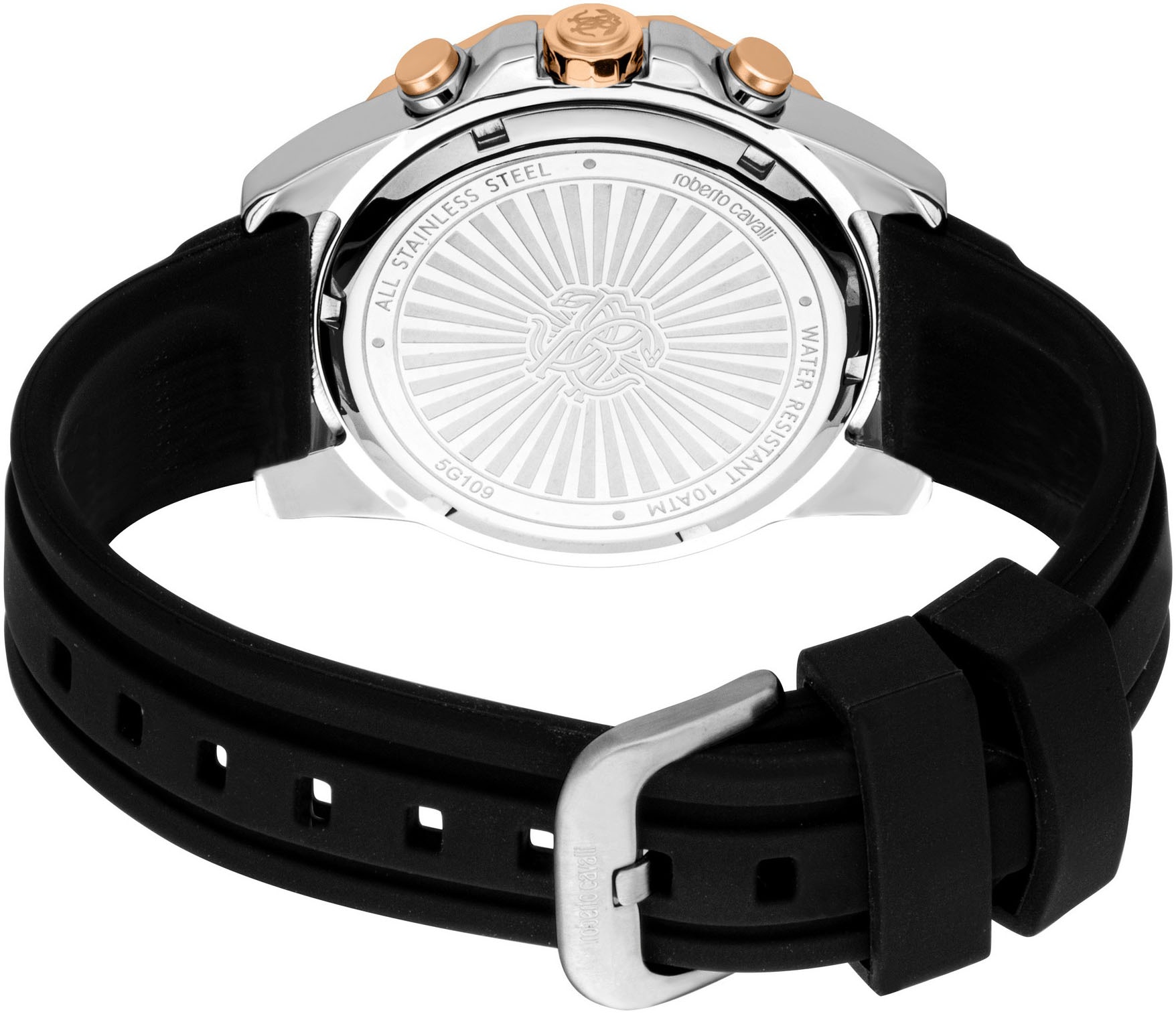 roberto cavalli Chronograph »Uomo Sport III«, Quarzuhr, Armbanduhr, Herrenuhr, Silikonarmband, analog, Tag