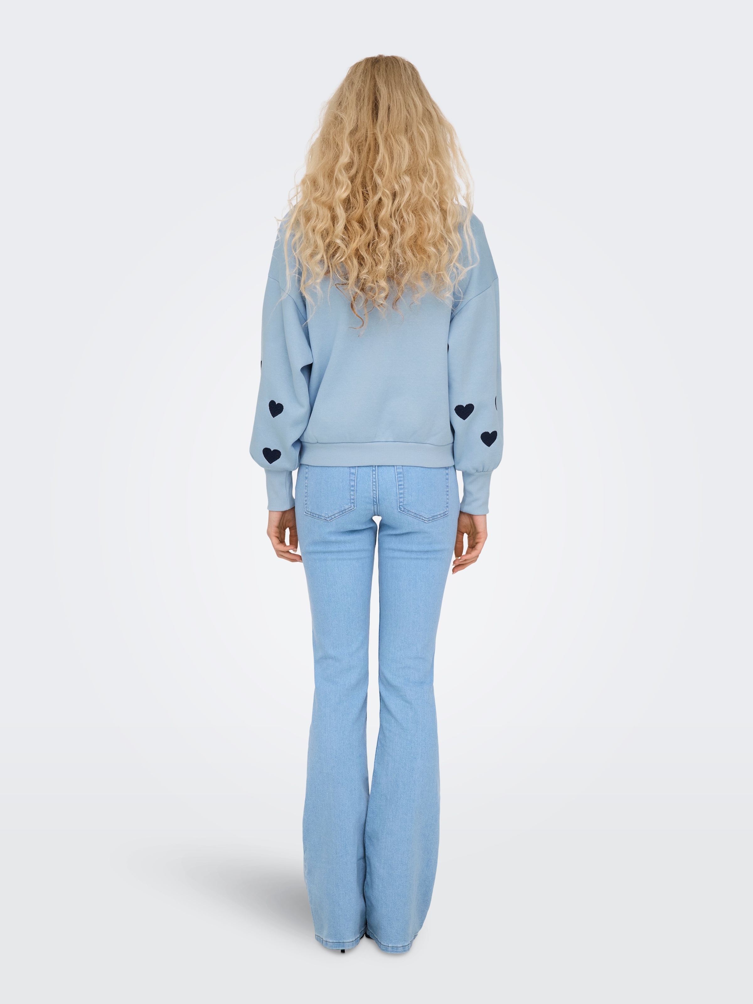 ONLY Sweatshirt »ONLBECCA L/S O-NECK SWT«, mit Stickerei