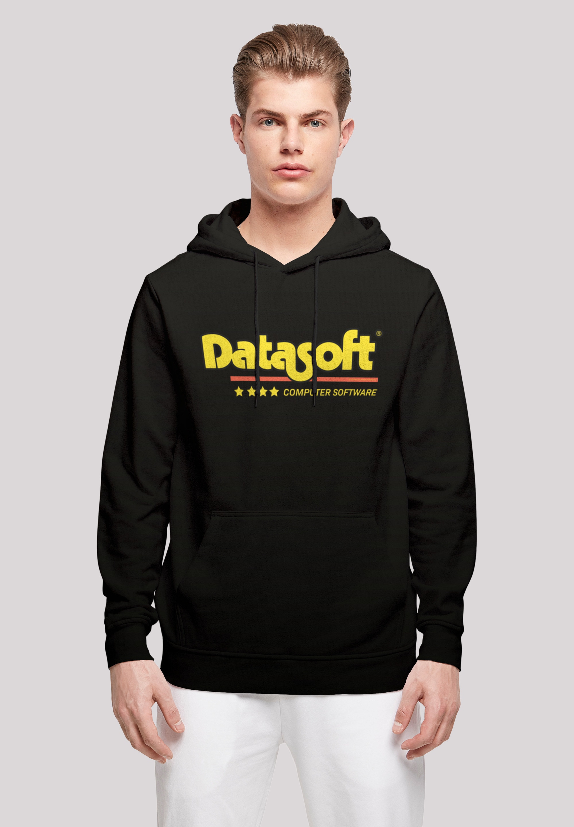 Kapuzenpullover »Retro Gaming Datasoft Logo gelb«, Print