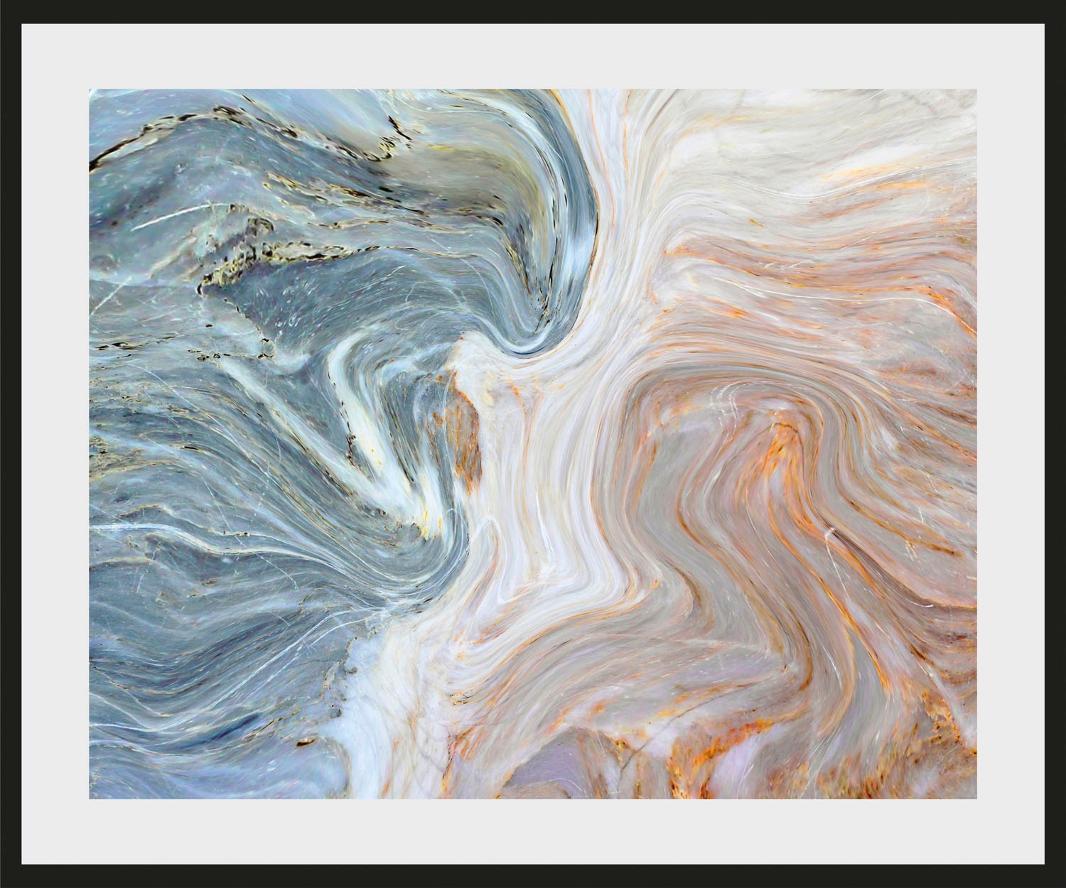queence Bild »Baltasar«, Abstrakt-Marmor-Kunst-Gemälde, (1 St.), HD Premium Poster-Druck inkl. Holzrahmen