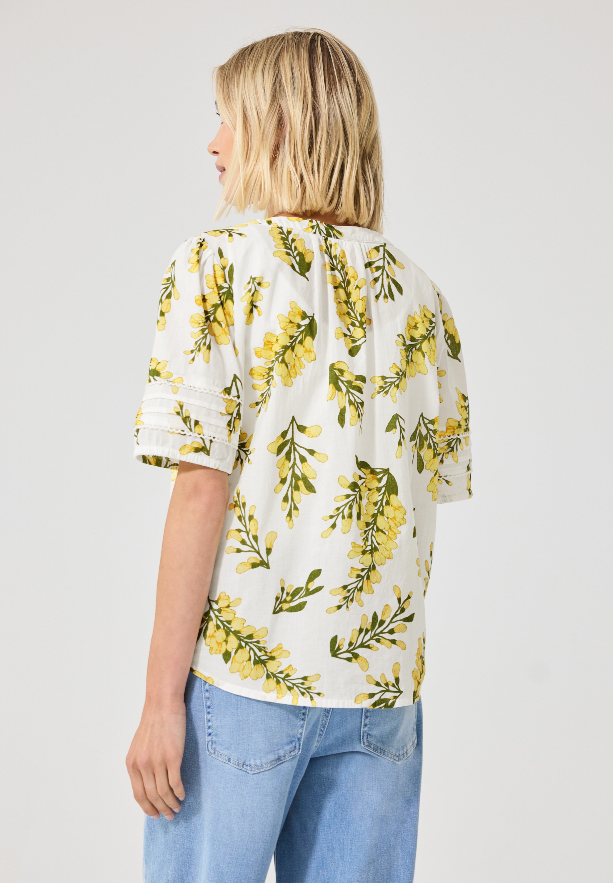 STREET ONE STUDIO Kurzarmbluse mit allover Print
