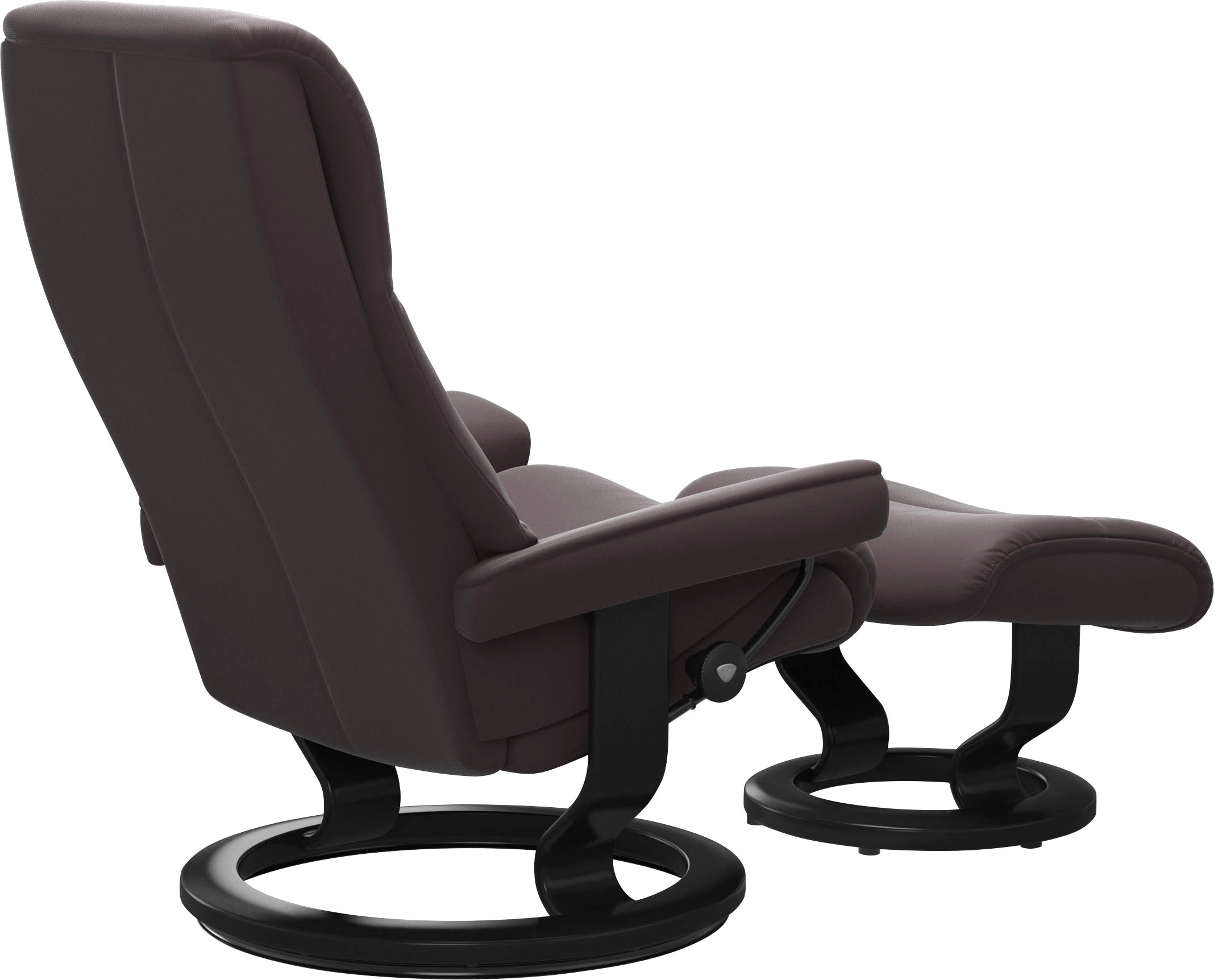 Stressless® Relaxsessel »View«, (Set, Relaxsessel mit Hocker), mit Classic Base, Größe M,Gestell Schwarz