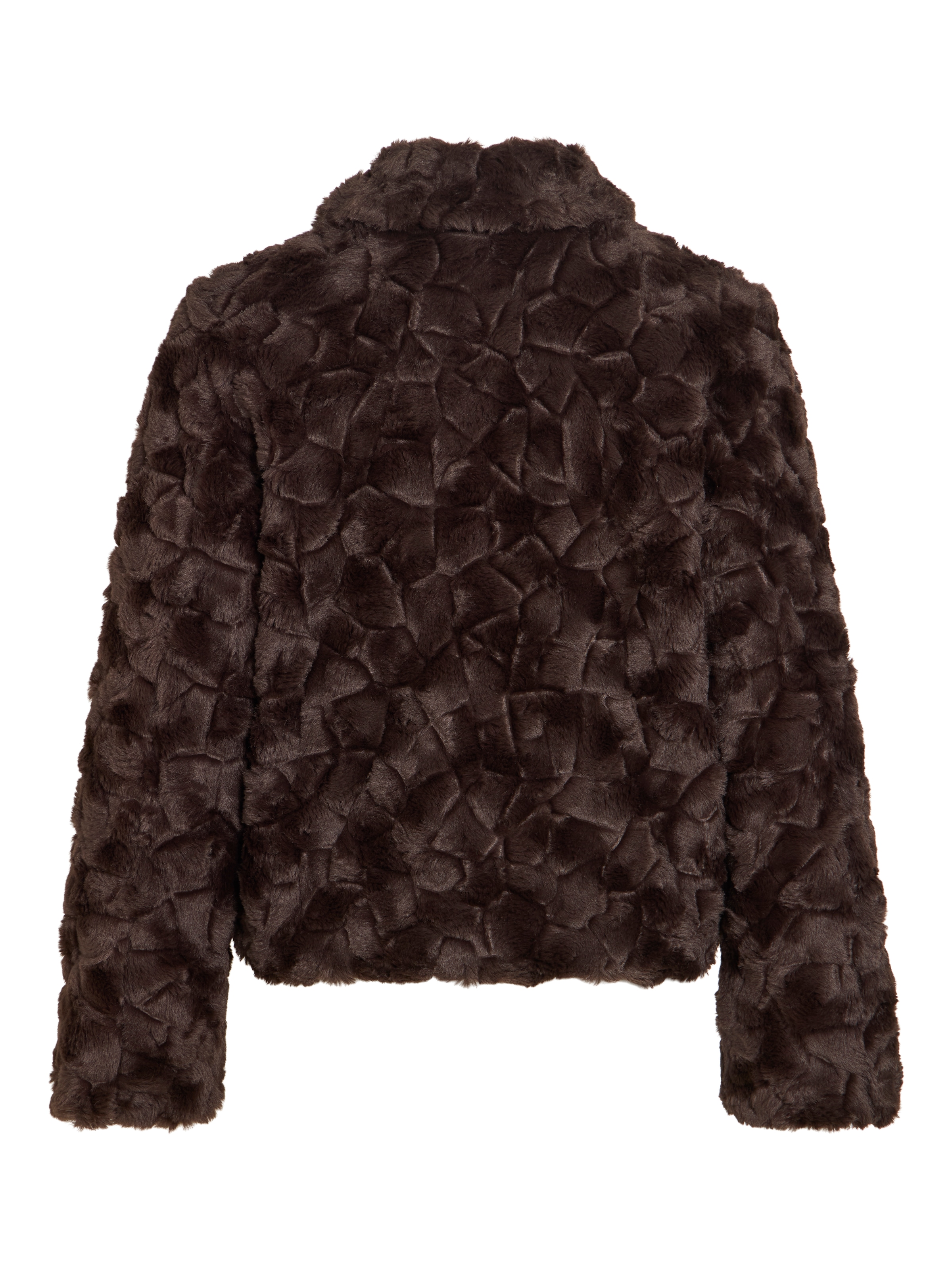 Vila Kurzjacke »VIDORTE NEW L/S JACKET/PB« Aus Kunstfell mit Knopfleiste