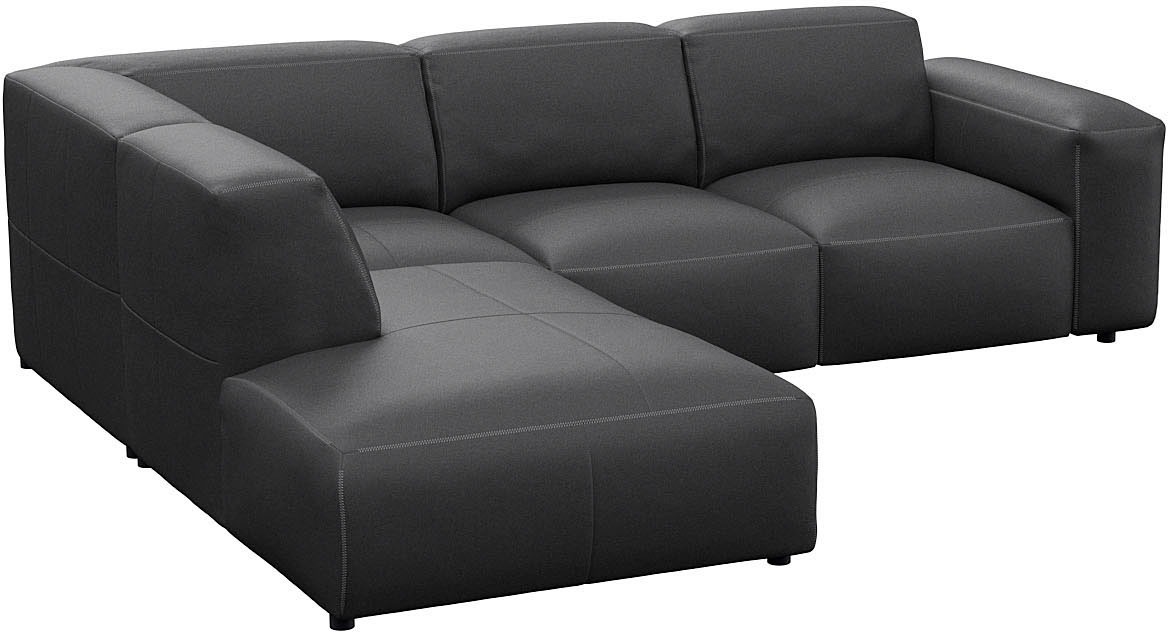FLEXLUX Ecksofa »Lucera, super bequem durch hochwertigen Sitzaufbau mit Kaltschaum«, modern & anschmiegsam, L-Form, Designsofa