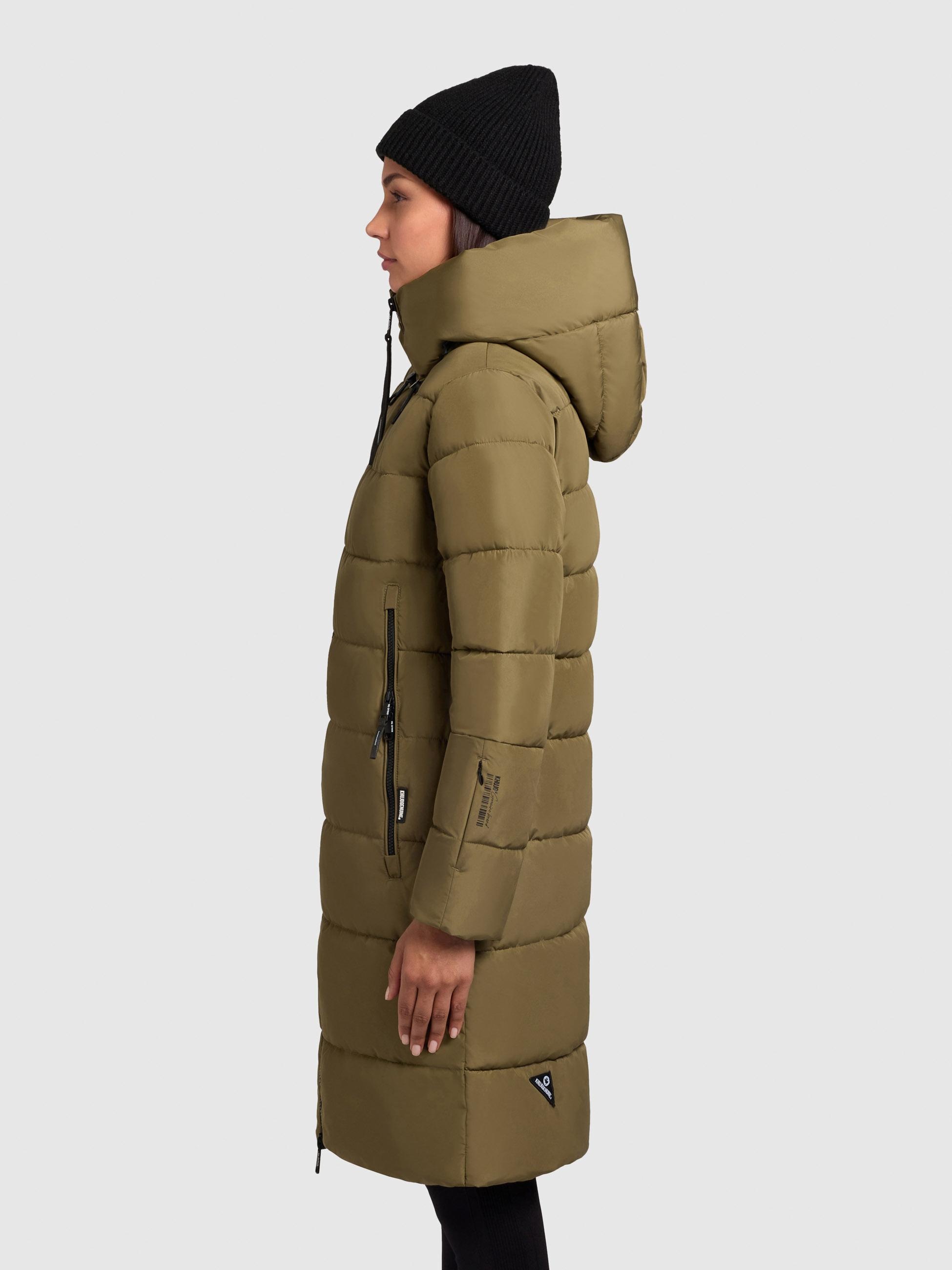 khujo Steppmantel »Jilias5-YM«, warmer Damen Wintermantel mit Kapuze und großen Taschen