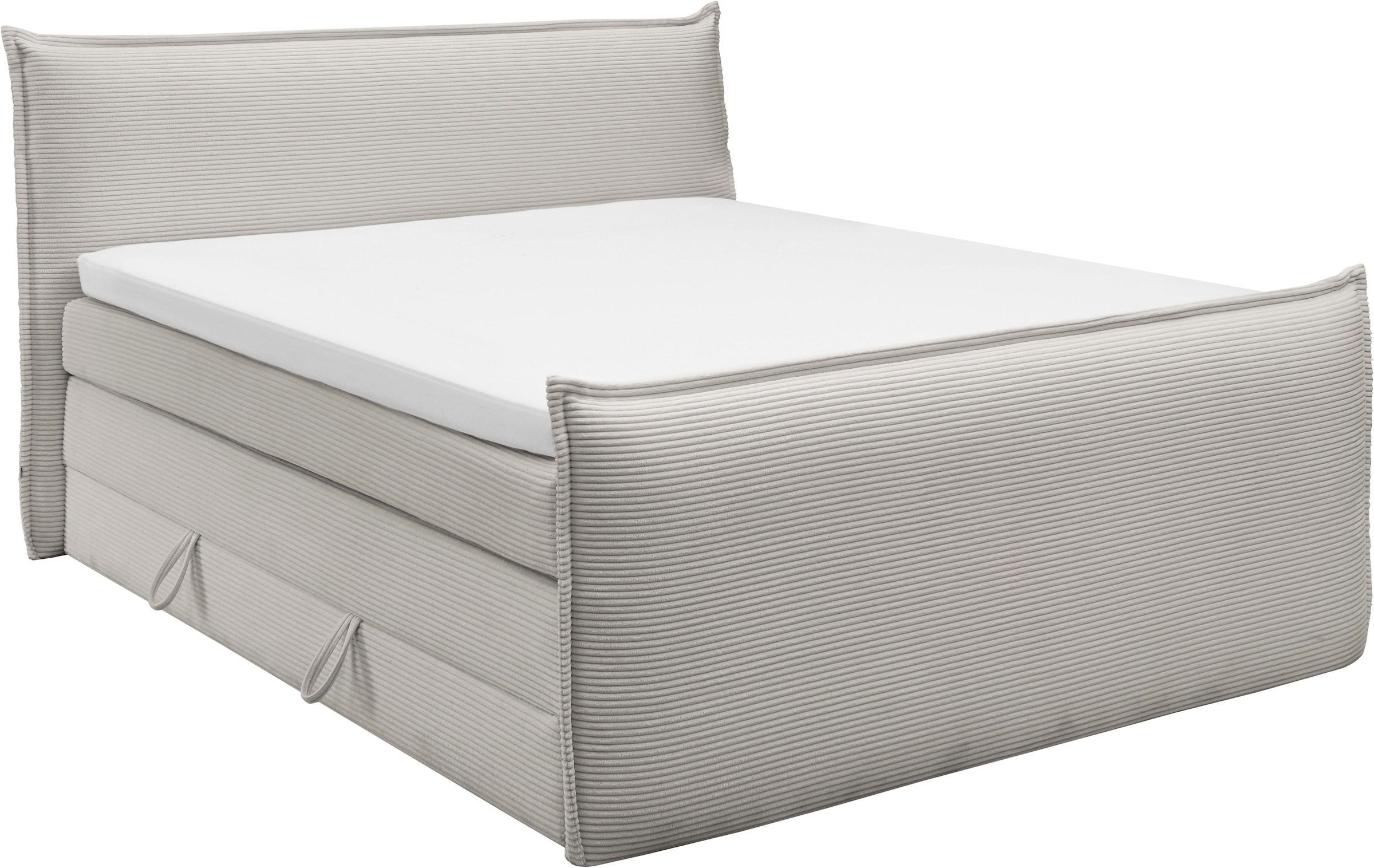 set one by Musterring Boxspringbett "Florida" in modernem Cord-Bezug, mit B günstig online kaufen