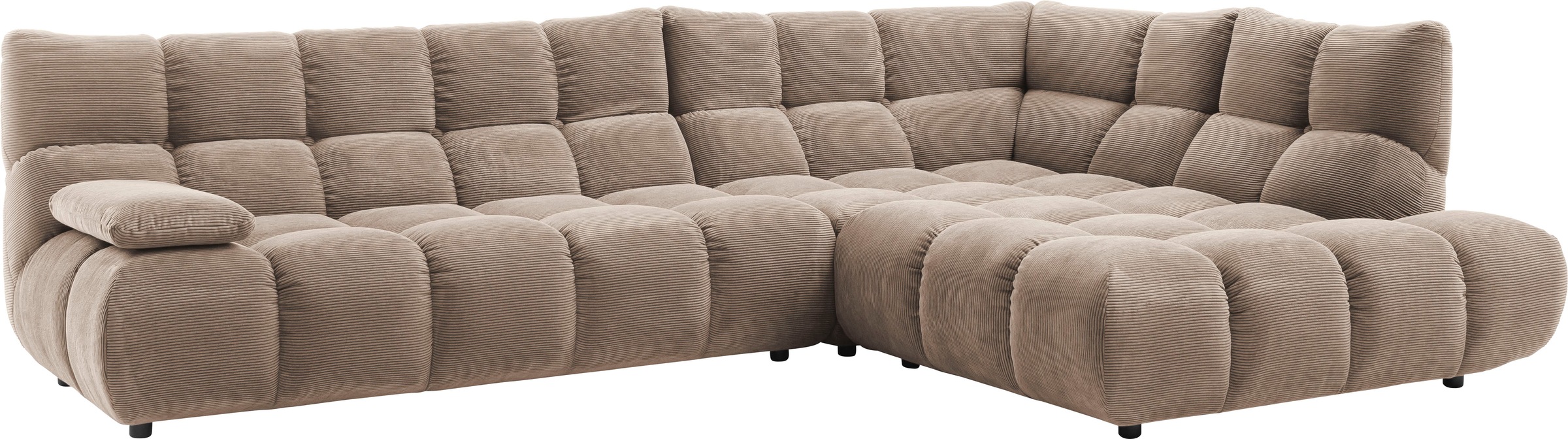 Home affaire Ecksofa "Cozy Bubble, mit klappbarer Armlehne, Breite 324 cm" günstig online kaufen