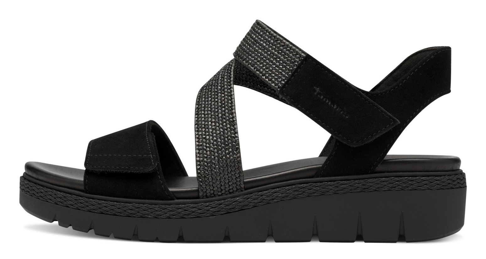 Tamaris Keilsandalette, Sommerschuh, Sandale, Plateauabsatz, mit Klettverschluss