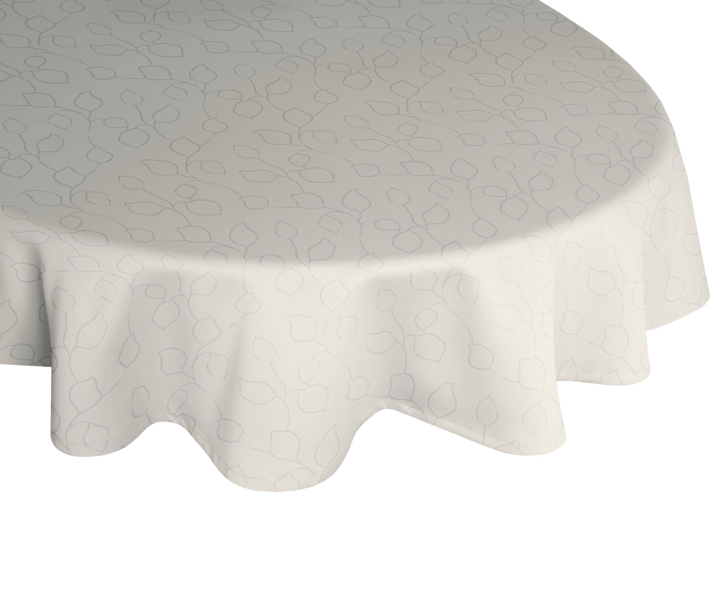 Wirth Tischdecke "Westport" Made in Germany, Jacquard Dekostoff, Blatt-Design, Pflegeleicht