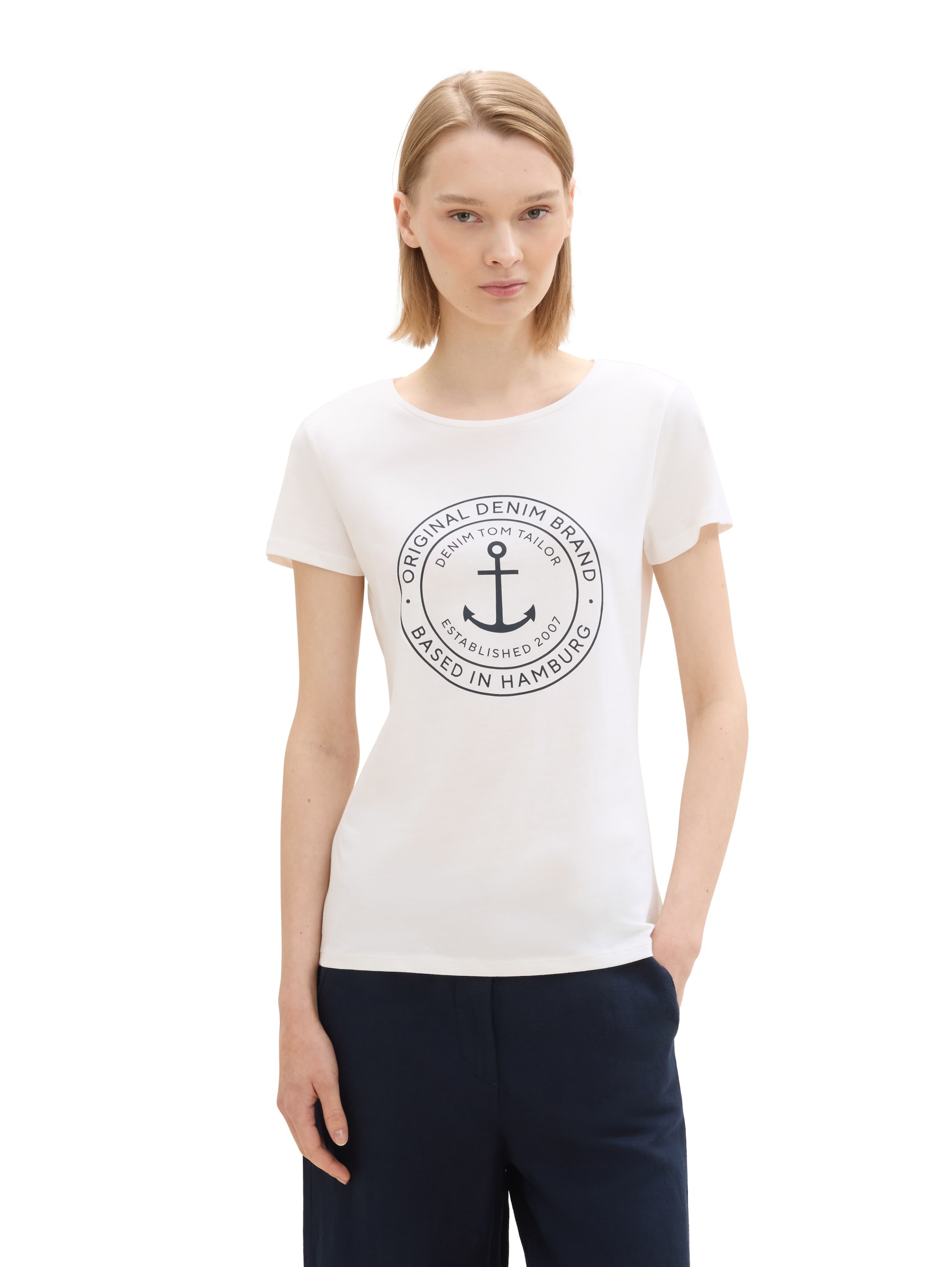 TOM TAILOR Denim T-Shirt Packung, 2 Stk. tlg. Doppelpack mit Logo-Print günstig online kaufen
