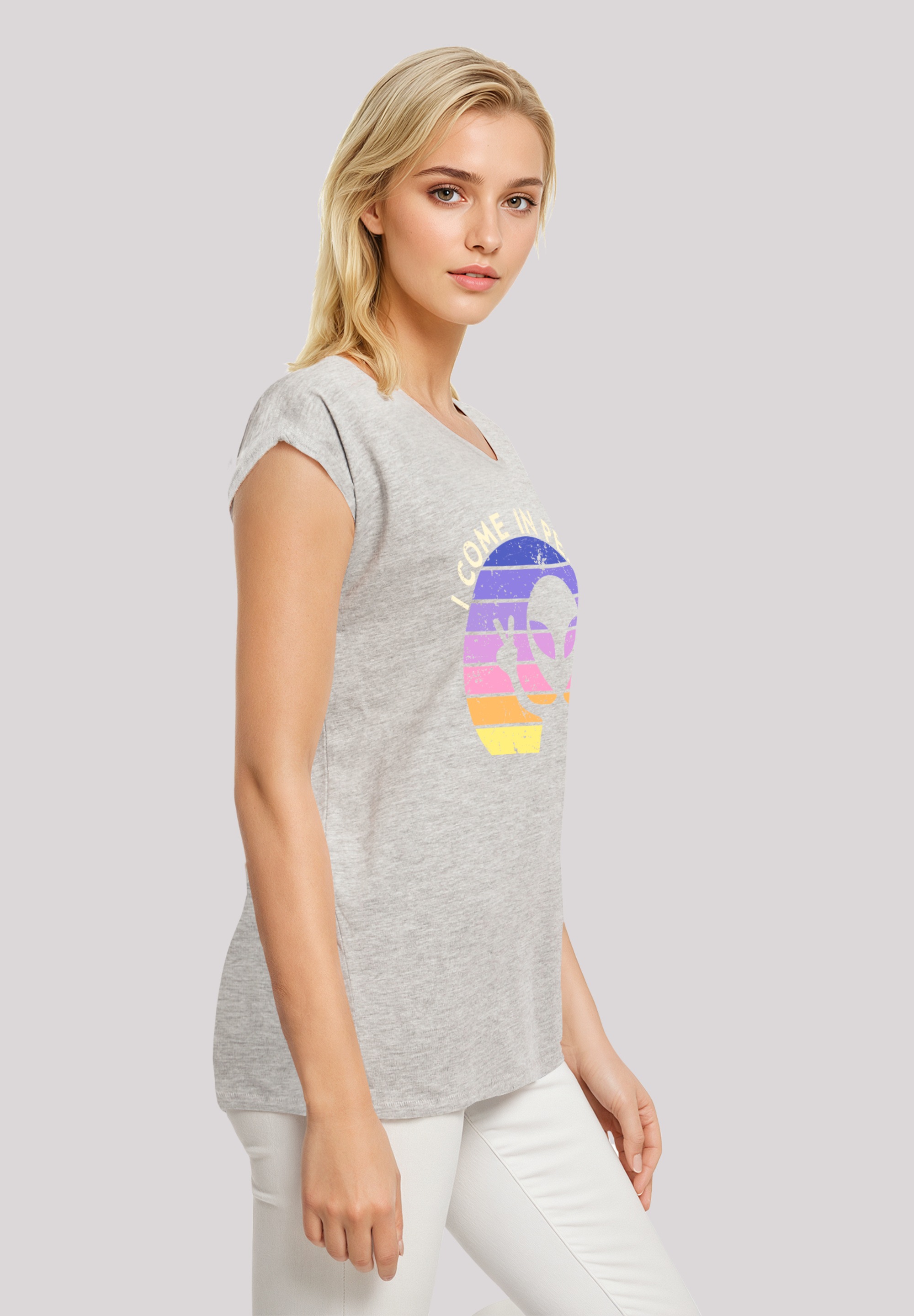 F4NT4STIC T-Shirt »Alien Peace Sunset«, Premium Qualität