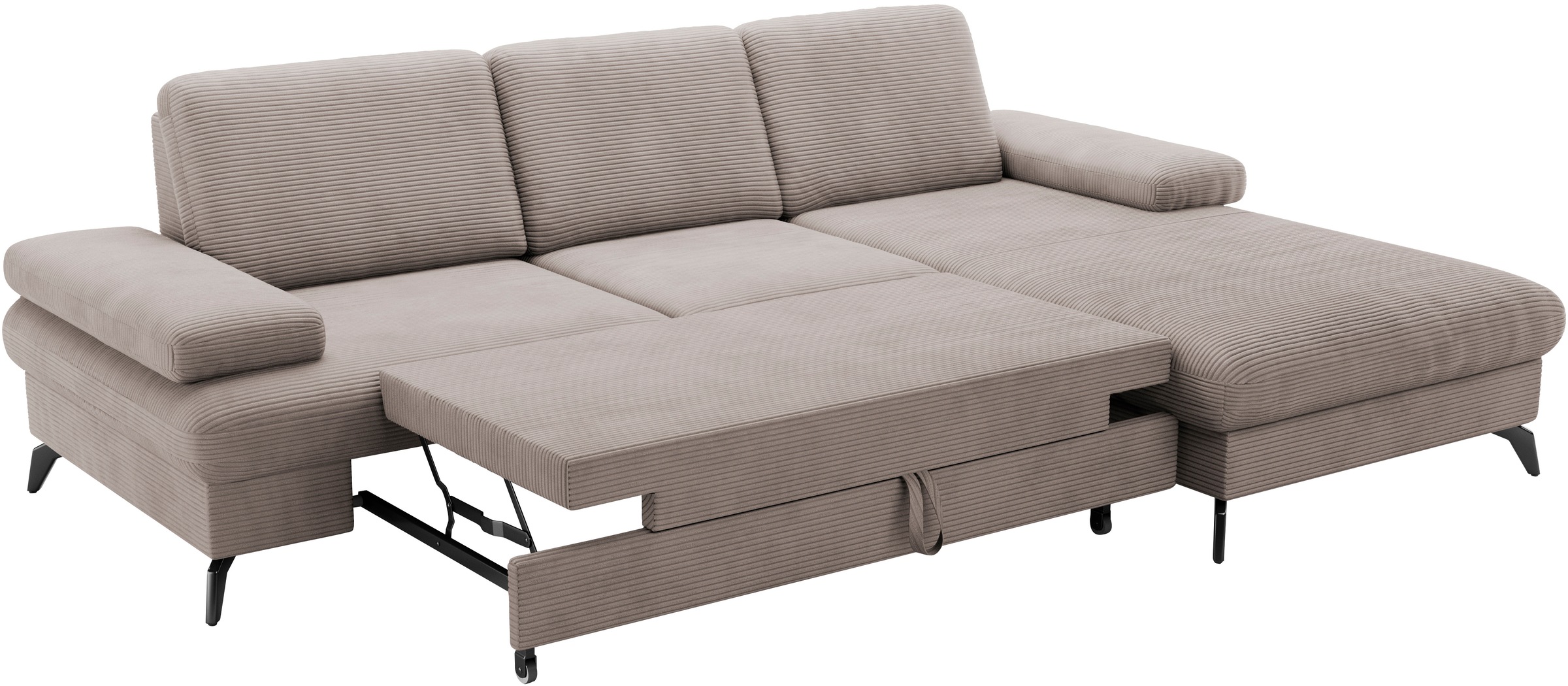 sit&more Ecksofa »Morris Jubi, L-Form«, inkl. Armteilfunktion und 1 Zierkissen, wahlweise mit Bettfunktion