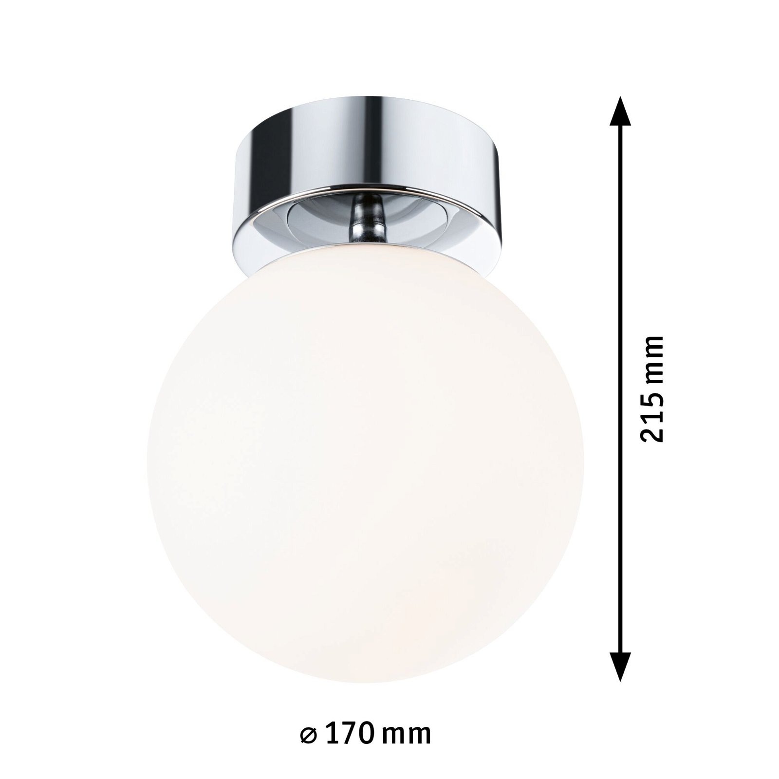 Paulmann LED Deckenleuchte »Selection Bathroom flammig-flammig 3000K Gove Glas/Metall«, Satin/ Chrom | BAUR 1 9W IP44