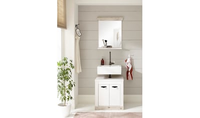 welltime Waschbeckenunterschrank »Sylt«, Badmöbel im Landhaus-Stil, Breite  64 cm, aus Massivholz bestellen | BAUR