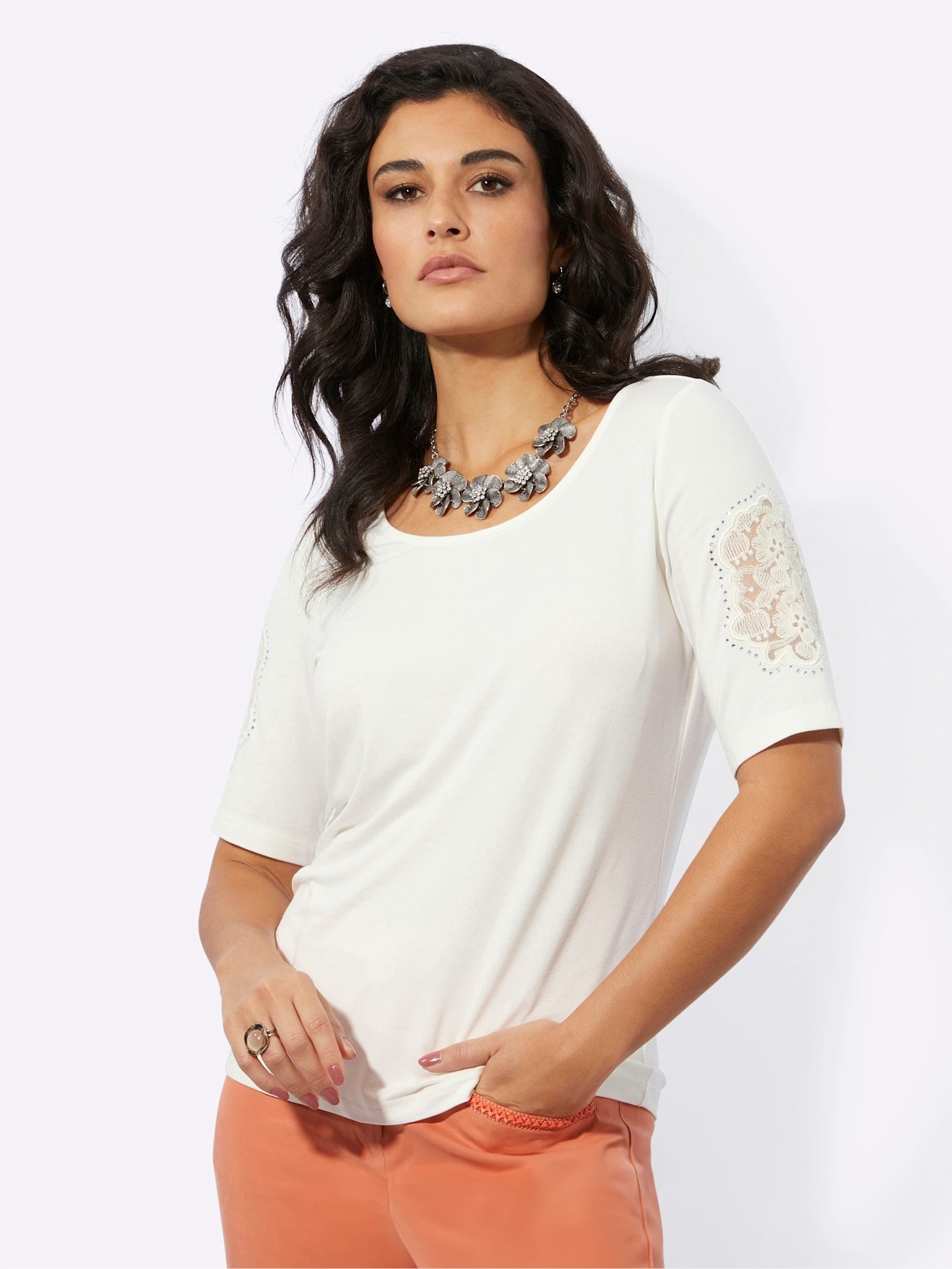 creation L Rundhalsshirt »Shirt«, (1 tlg.)