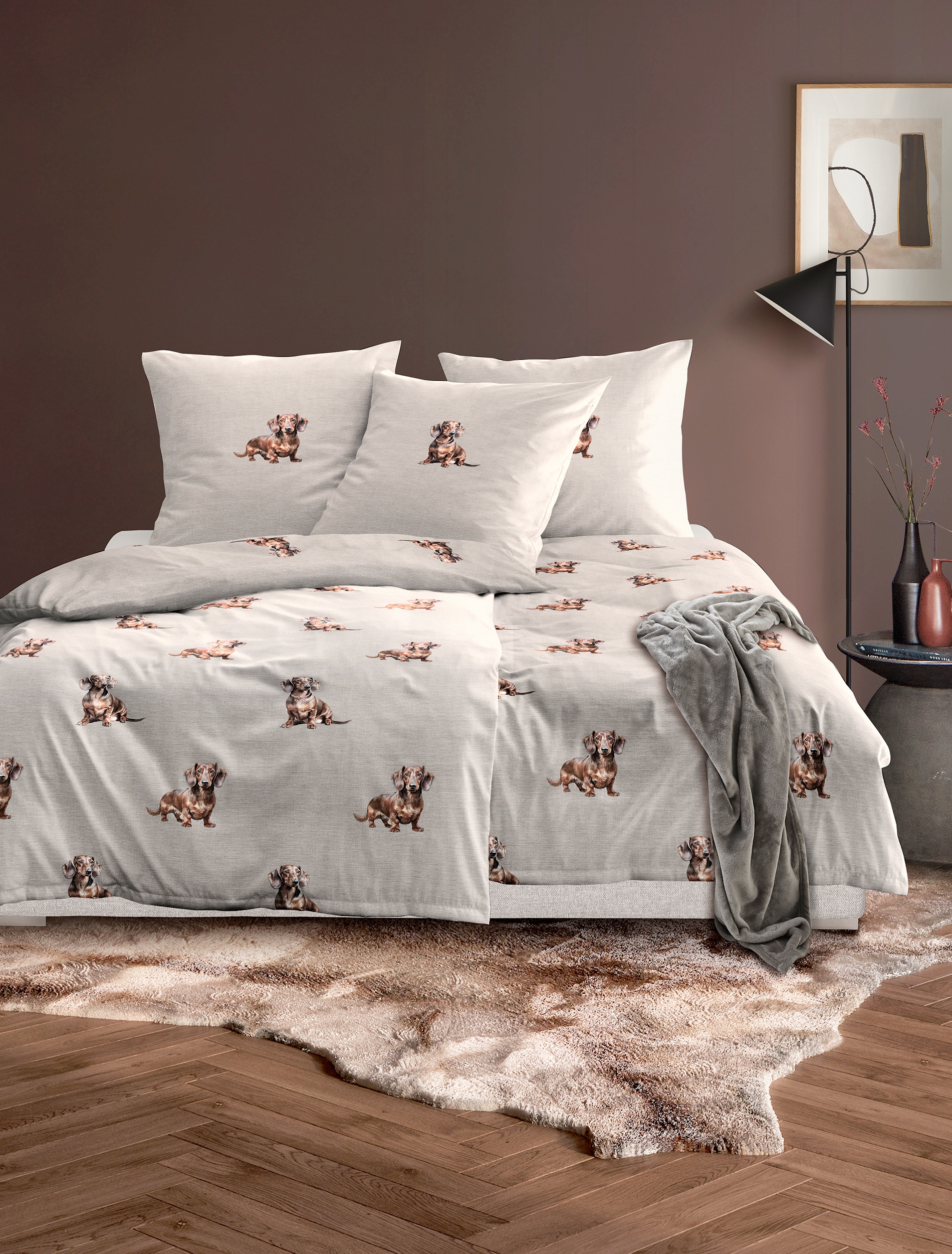 Irisette Bettwäsche "Zobel 8921" 2 Flausch-Cotton, 2 teilig, samtig weich