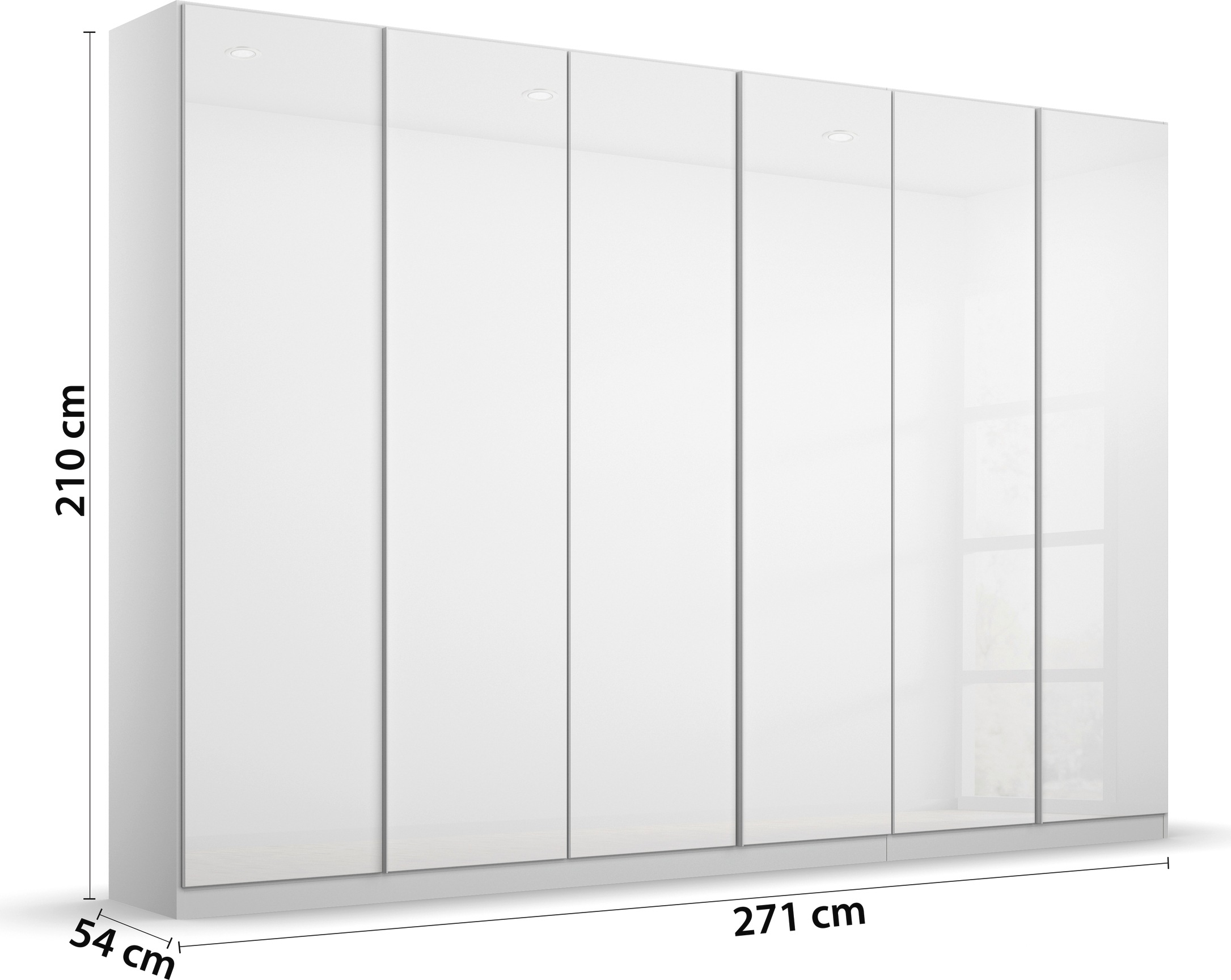 rauch Drehtürenschrank »Monostar«, mit Glasfront sowie umfangreicher Innenausstattung