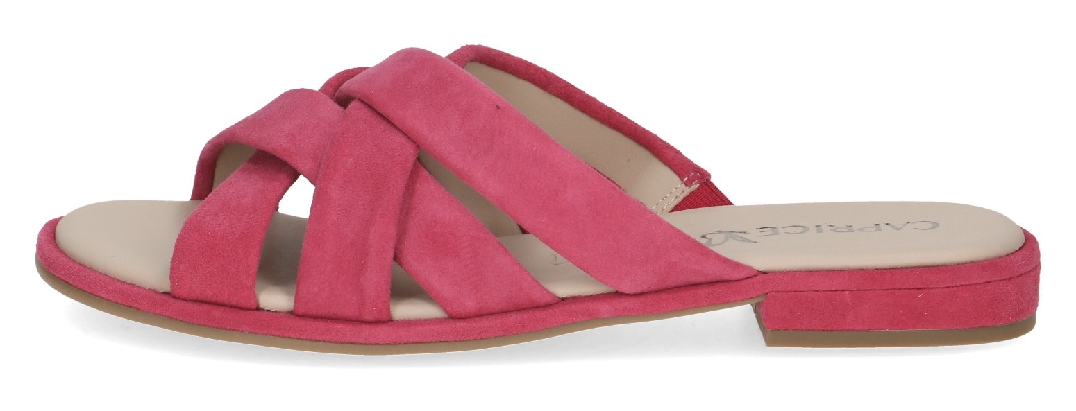 Caprice Pantolette, Blockabsatz, Sommerschuh, Schlupfschuh mit Kreuzbandage
