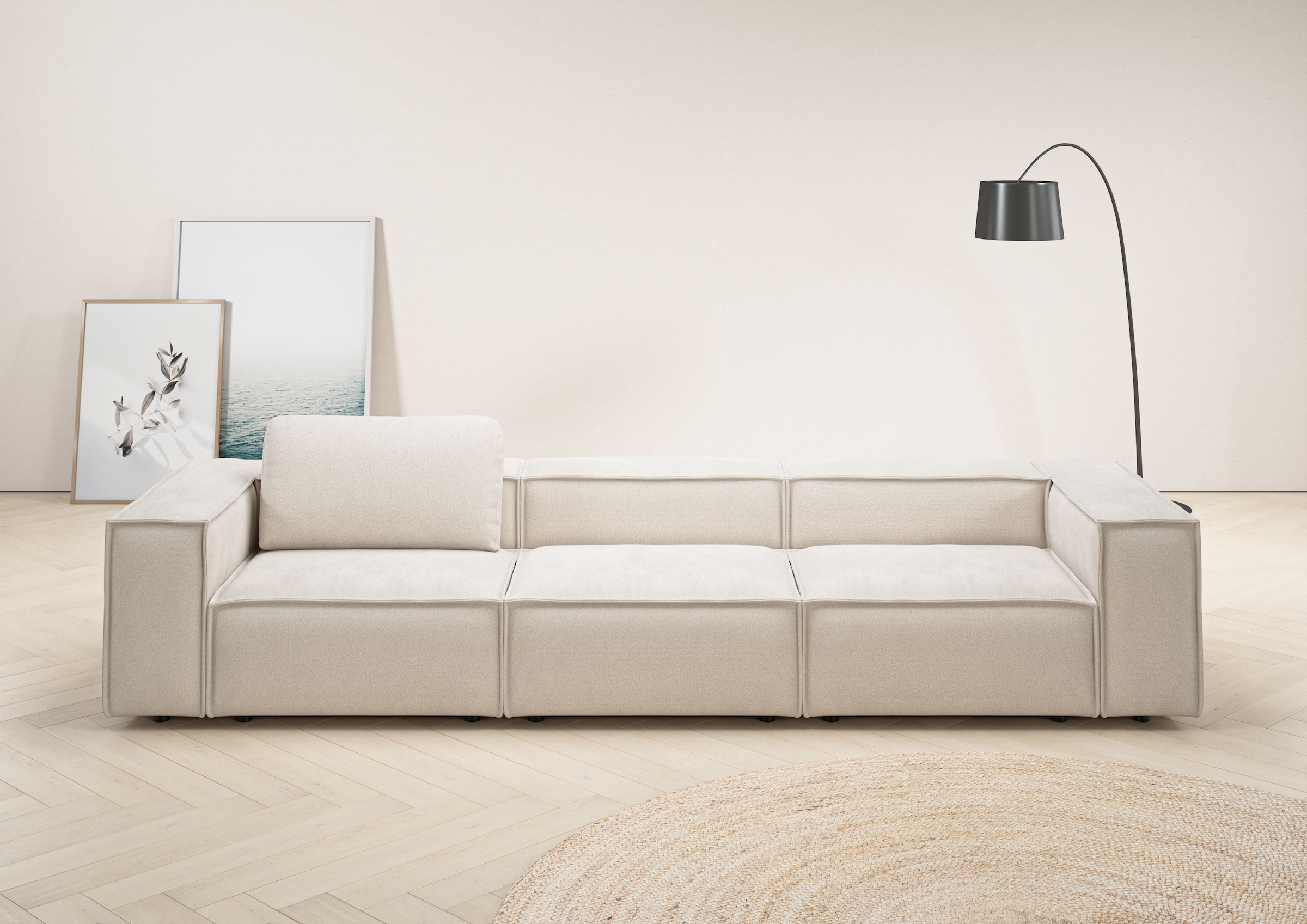 Home affaire 3,5-Sitzer "Watertown, modernes Big-Sofa XXL, 336 cm Breite, a günstig online kaufen