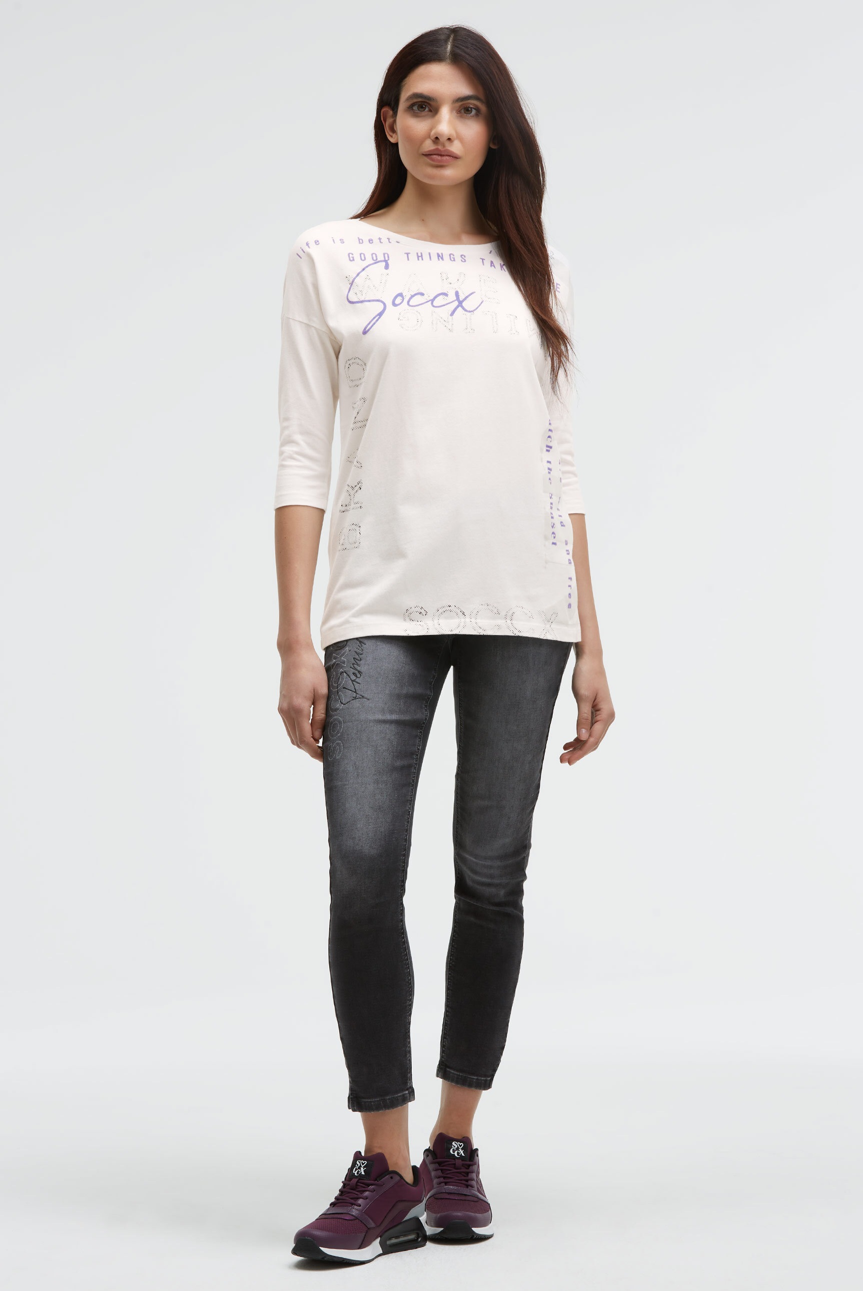 Thumbnail - SOCCX 3/4-Arm-Shirt mit Baumwolle