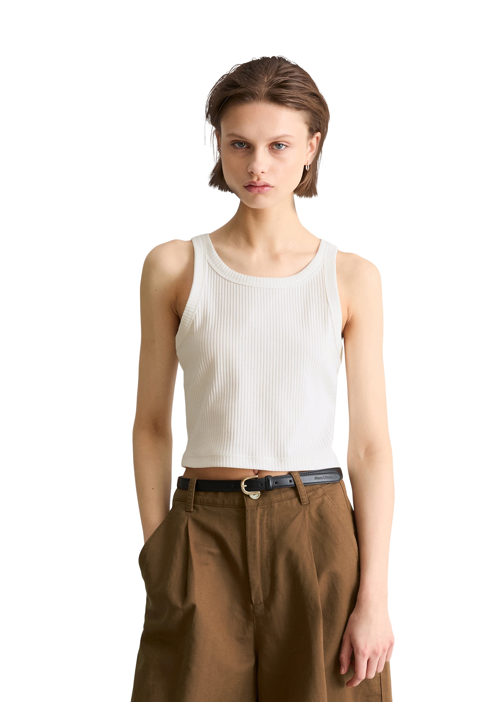 Marc O'Polo DENIM Tanktop slim cropped aus Stretch-Jersey