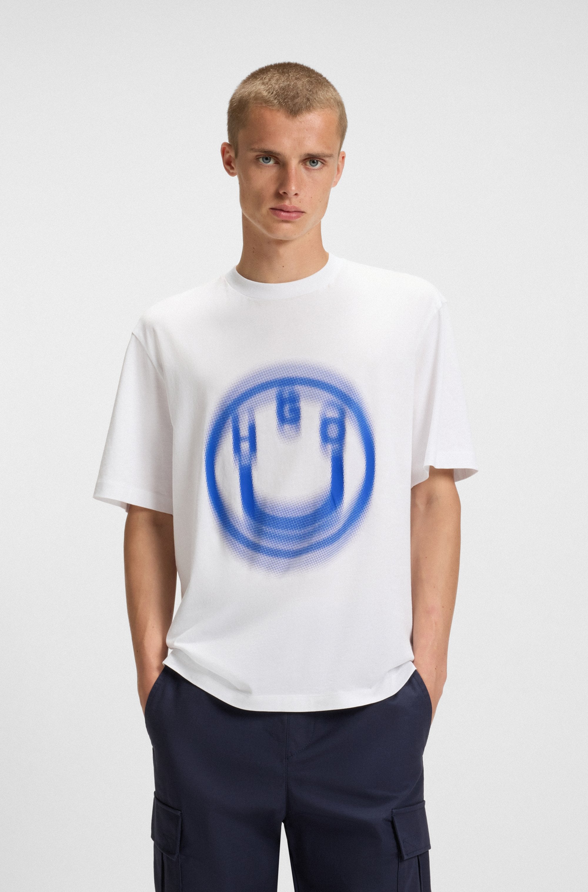 HUGO Blue T-Shirt "Nalax", mit Logo-Druck günstig online kaufen