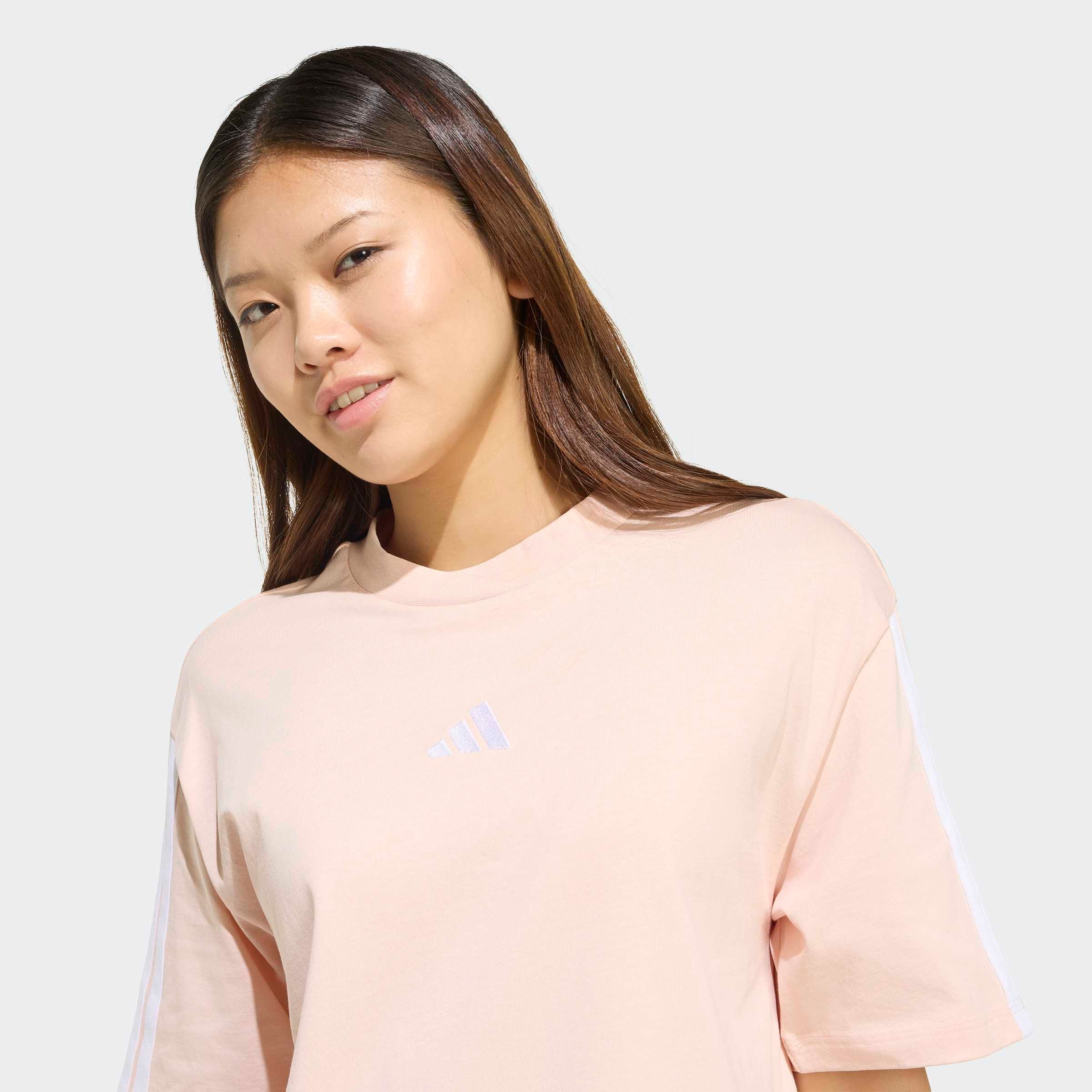 adidas Sportswear T-Shirt »W 3S SJ BF T« lockere Passform, Kurzarmdesign, sportlicher Stil, aus Baumwolle