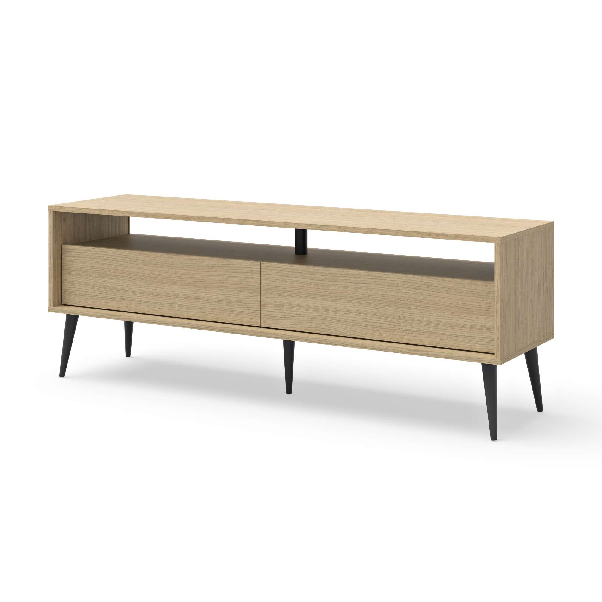 TemaHome TV-Bank »Lake Tv-Tisch, Lowboard, Fernsehtisch, TV-Schrank,«, mit 2 Schubladen, Holzfüsse, B: 150 cm
