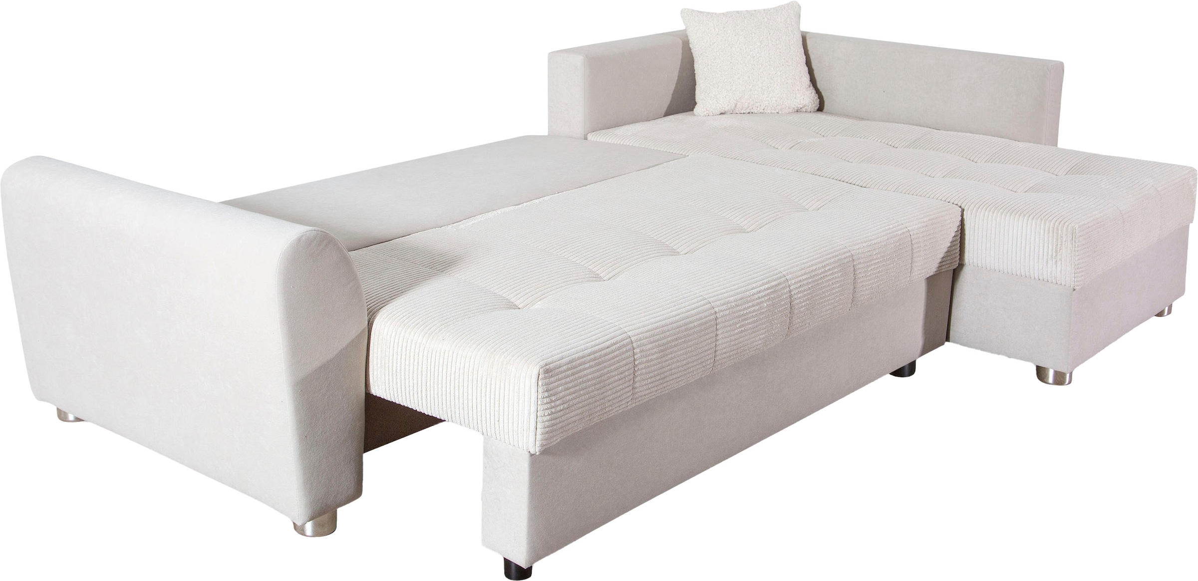 COLLECTION AB Ecksofa, Ecksofa,Bettfunktion,Bettkasten,Bonnelfederkern, Rückenkissen