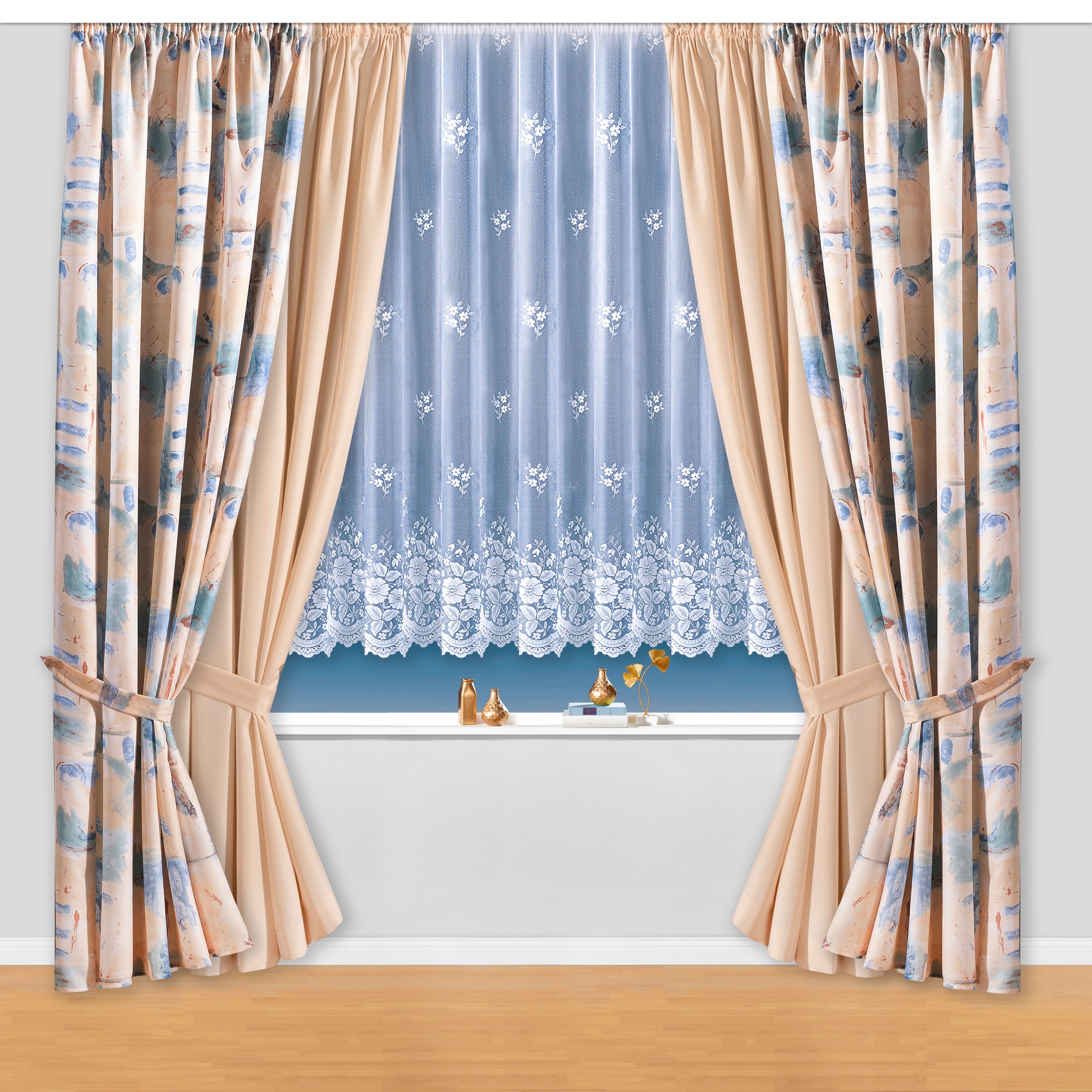 Weckbrodt Vorhang "Matteo" Kräuselband 1 Stk. tlg. Satin, bedruckt, leichte günstig online kaufen