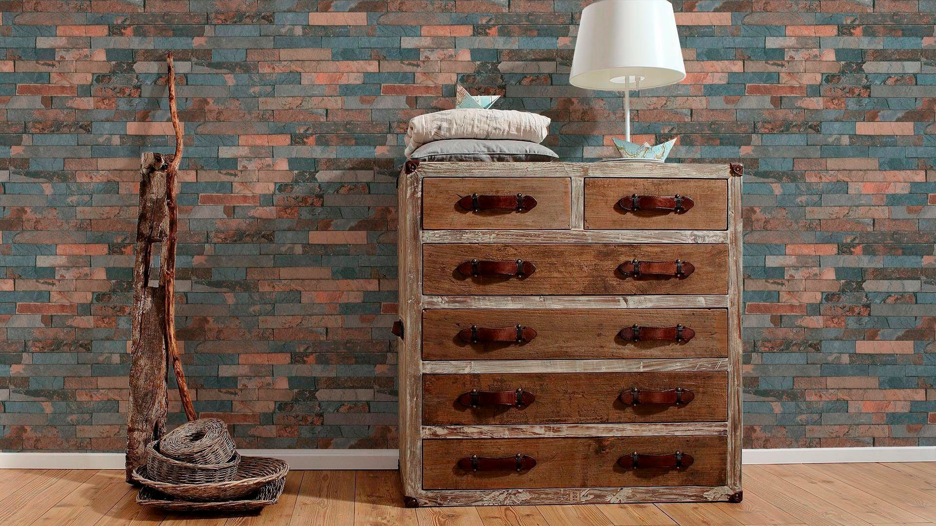 living walls Vliestapete »Best of Wood`n Stone 2nd Edition«, Steinoptik, Tapete Stein