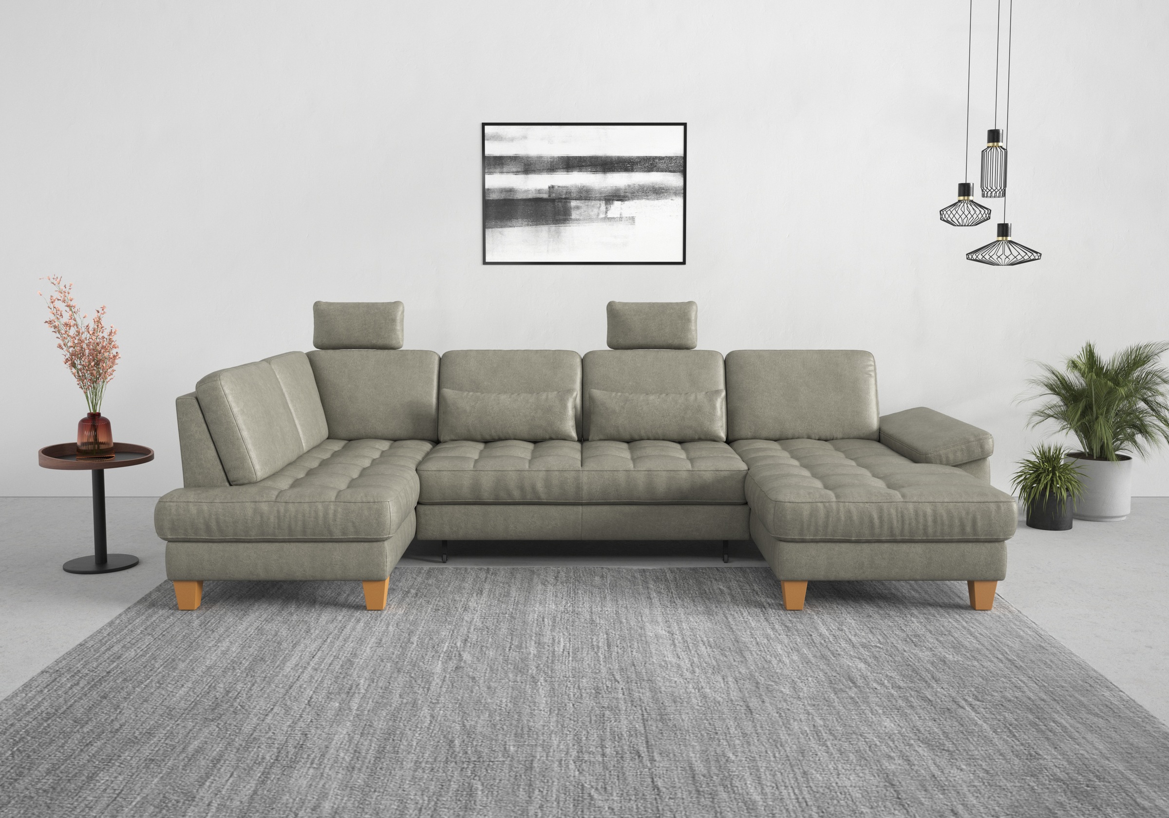 Sit & More Westham U-Shape Sectional Sofa grey