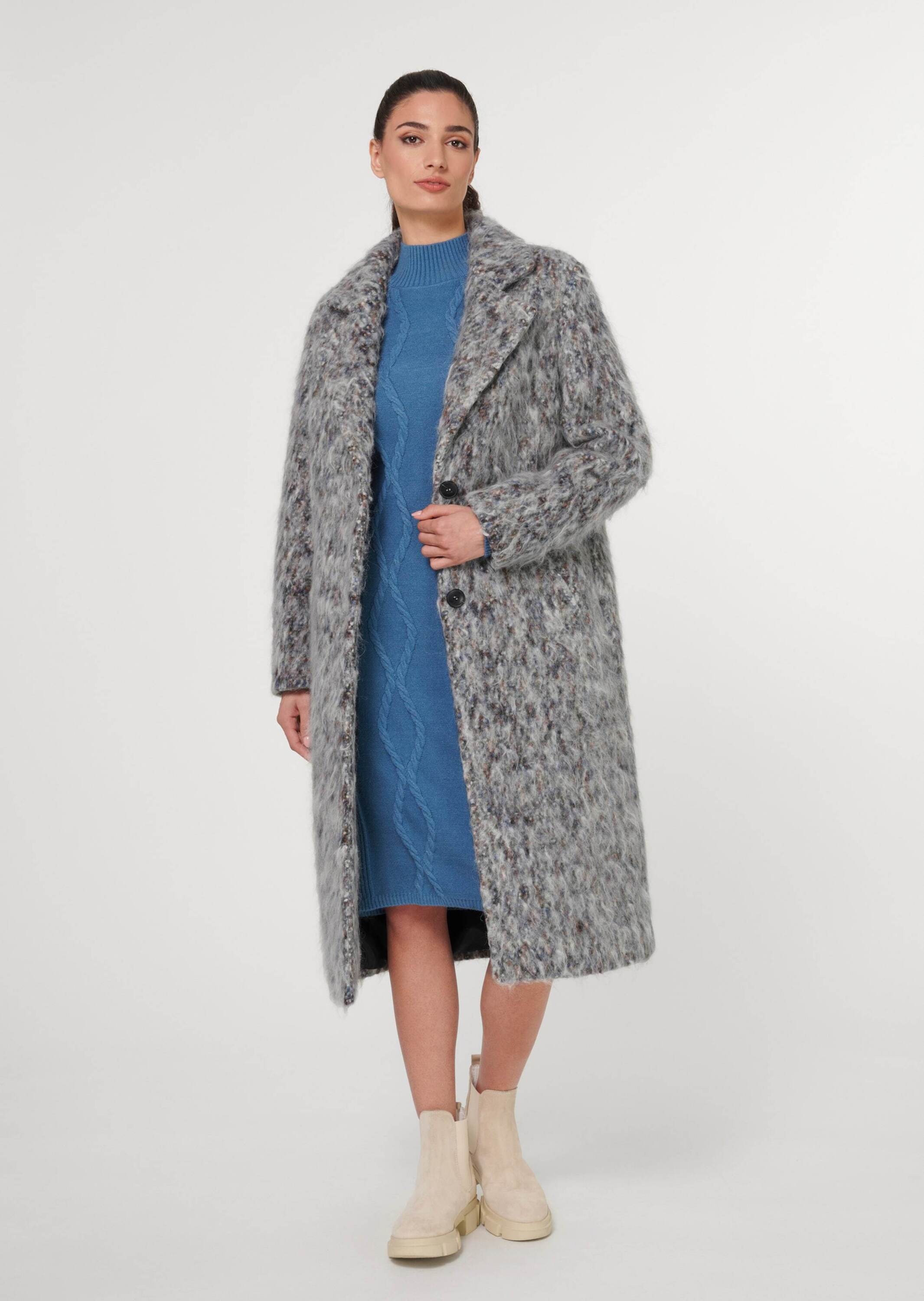 Thumbnail - MADELEINE Langmantel "Kurzmantel Modischer Mantel mit haariger Struktur"