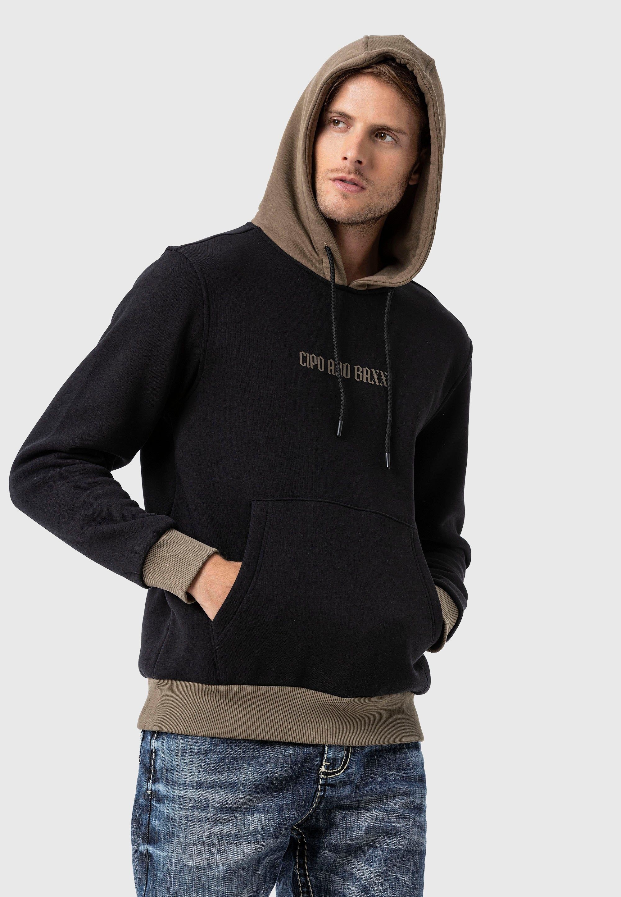 Cipo & Baxx Kapuzenpullover »Sweatshirts«, im Kontrast-Look