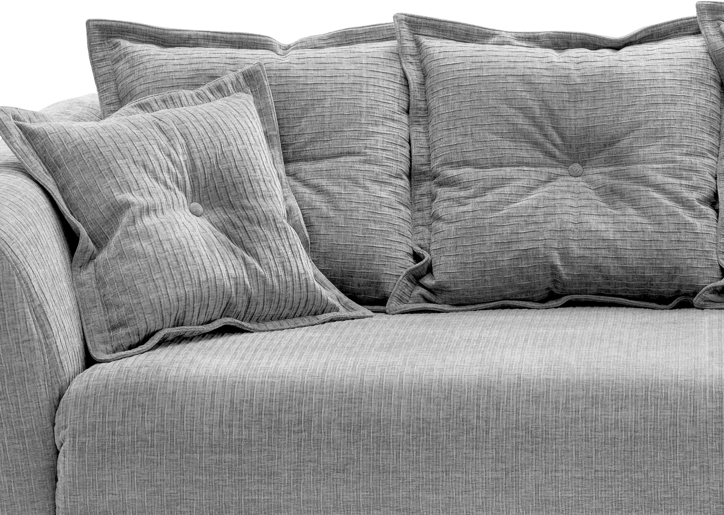 Home affaire 2,5-Sitzer »Baggio, Breite 196 cm zeitlos & elegant, bequem« schwarze Metallfüße
