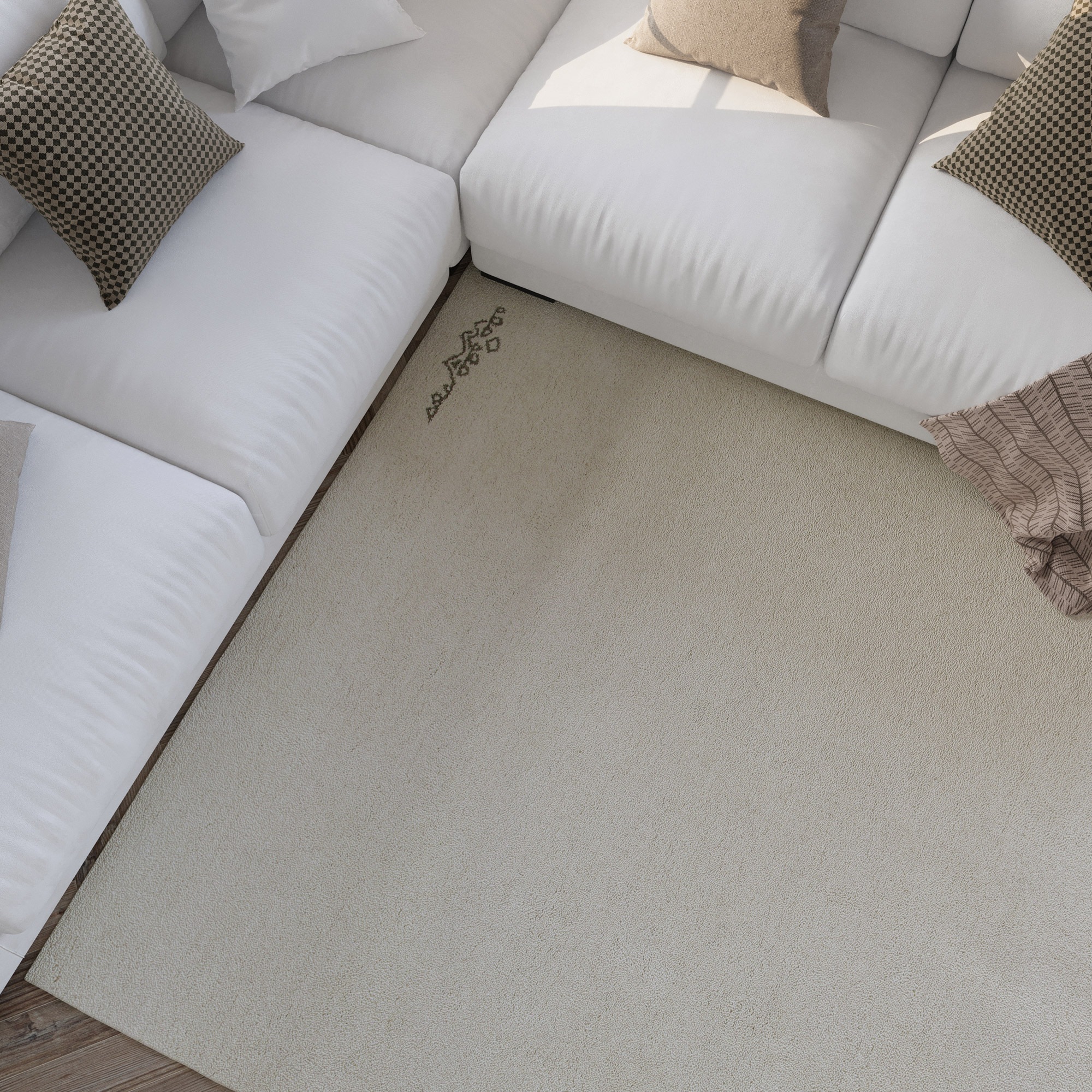 Wecon home Wollteppich »Hamptons FORTYFOUR«, rechteckig, 20 mm Höhe, Läufer, Schurwolle, Kurzflor, Wohnzimmer, Schlafzimmer, Ornamente