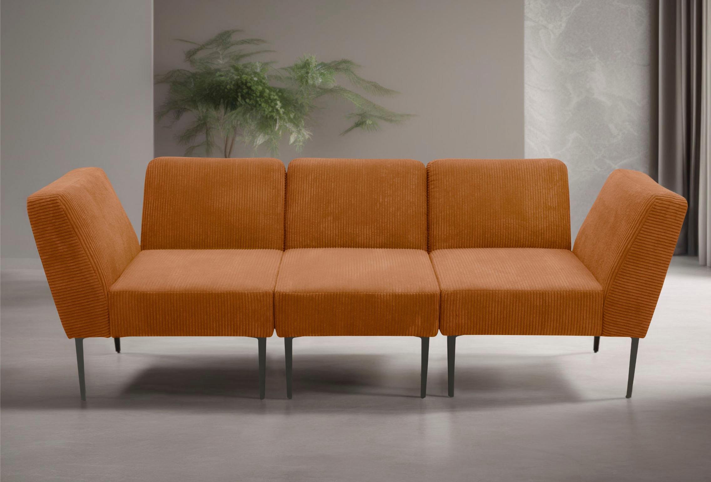 DOMO collection Sessel »700010 Lieferzeit nur 2 Wochen, auch einzeln stellbar«, für individuelle Zusammenstellung eines persönlichen Sofas, Cord-Bezug