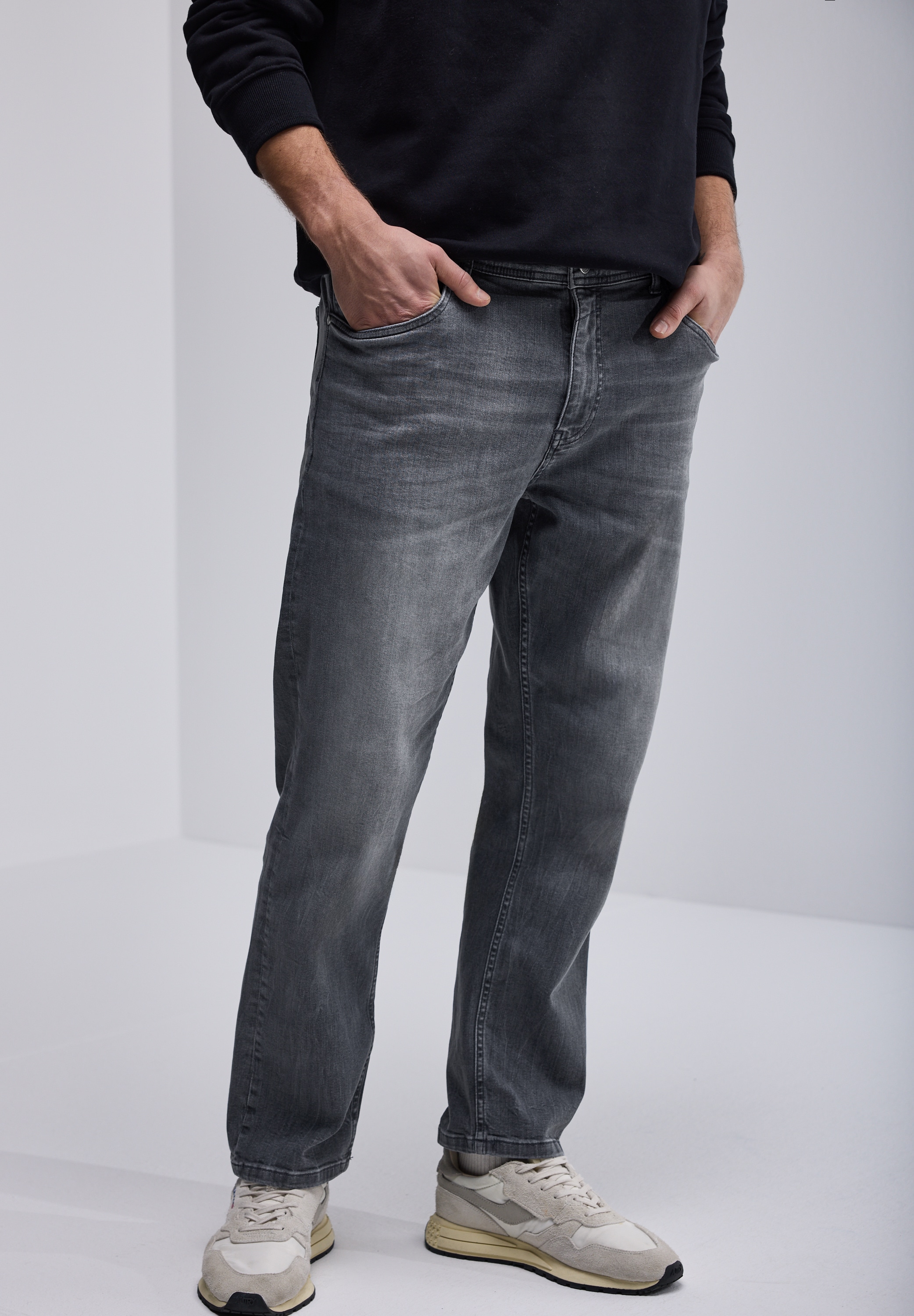 STREET ONE MEN Regular-fit-Jeans, aus Baumwolle mit Stretchanteil