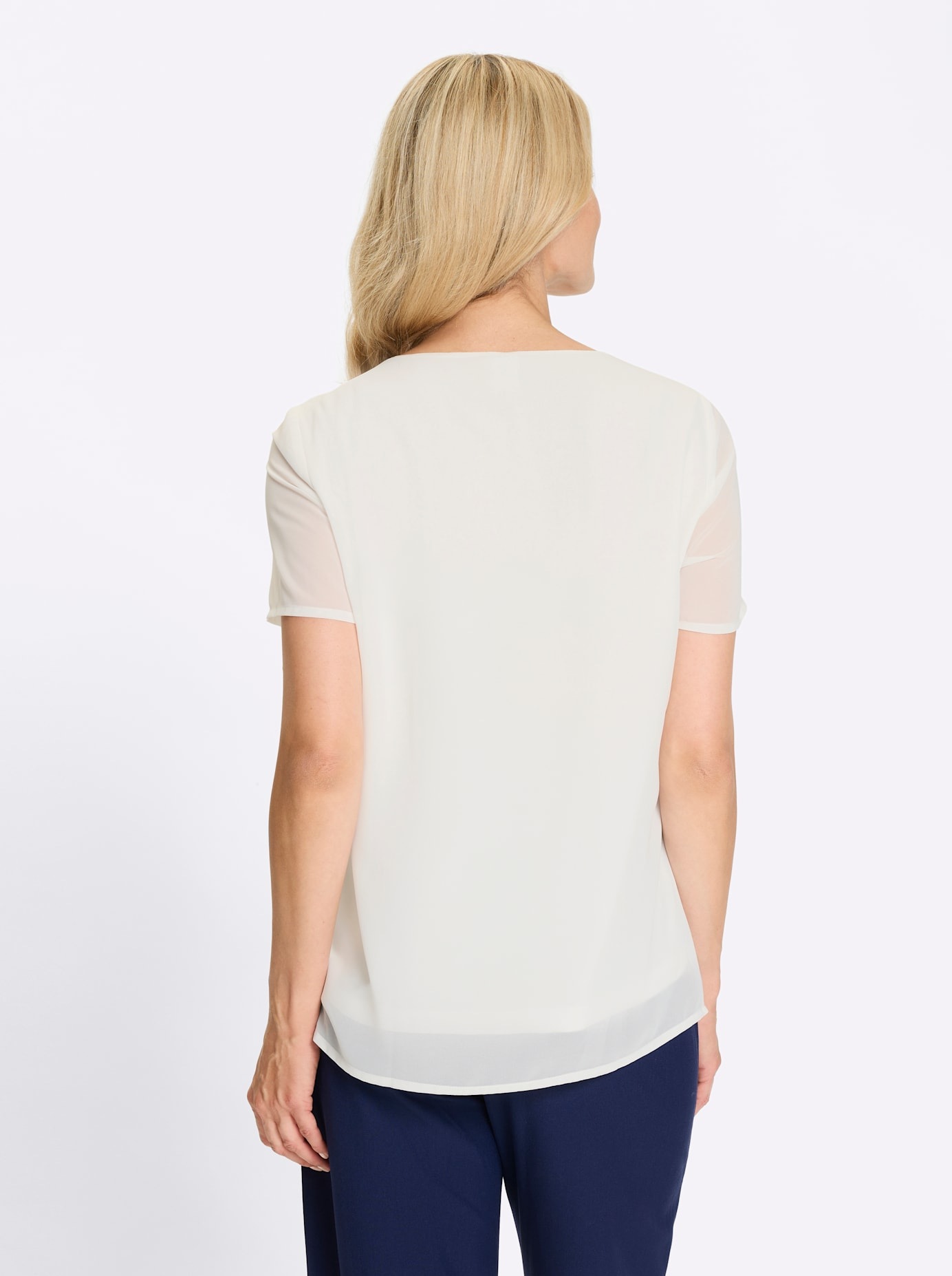 Classic Basics Damen Schlupfbluse Ecru Gr. 44 8