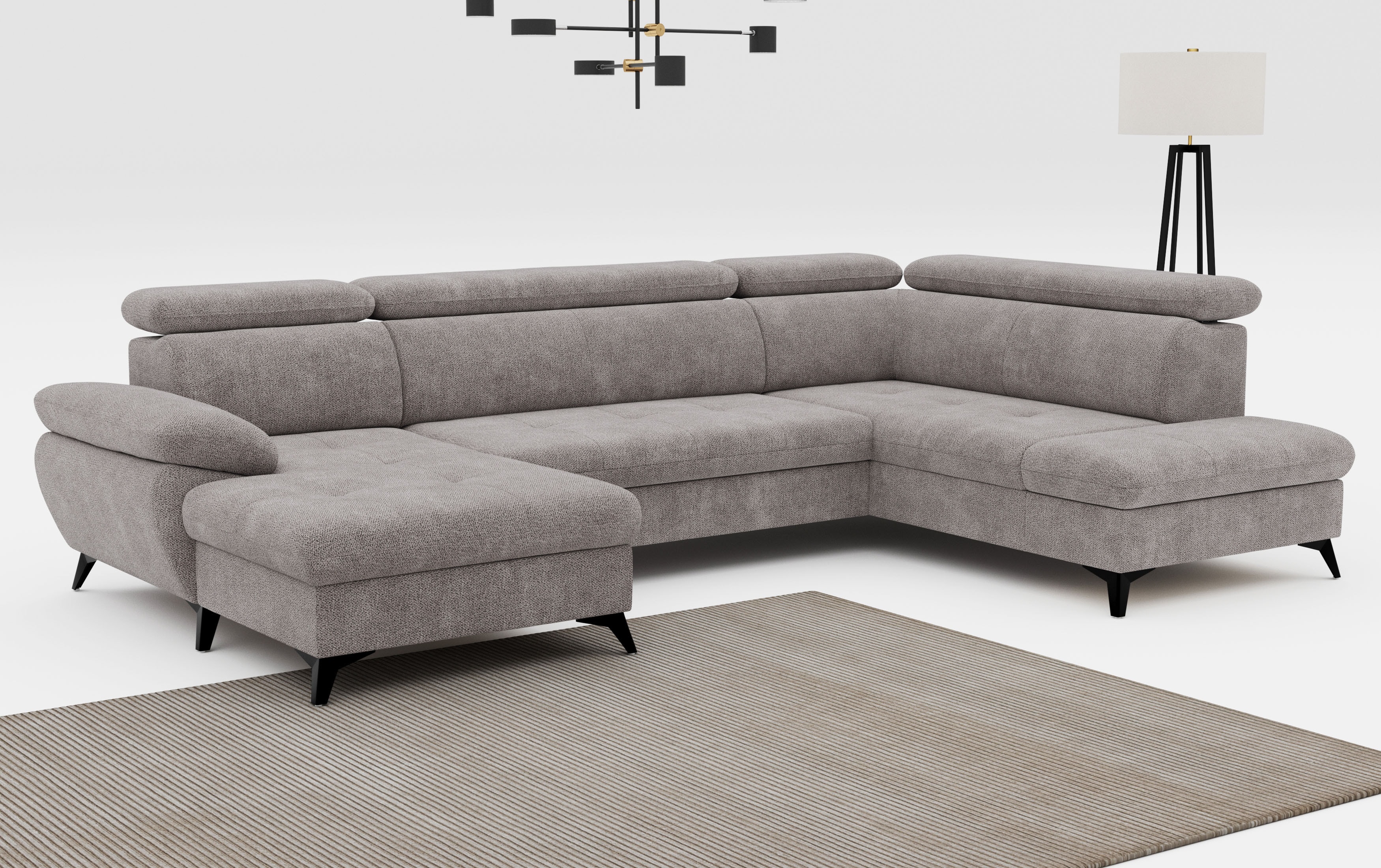 COTTA Wohnlandschaft "Hudson" mit Kopfteilverstellung, optional Schlaffunktion & Bettkasten