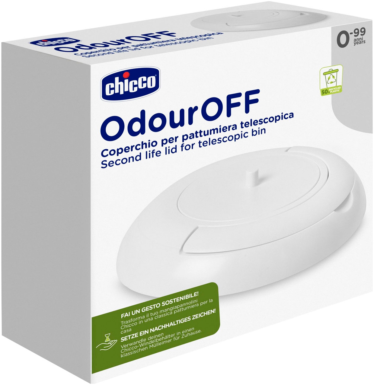 Chicco Windeleimer »Deckel Second life für Teleskop Windeleimer«, teilweise aus recyceltem Material