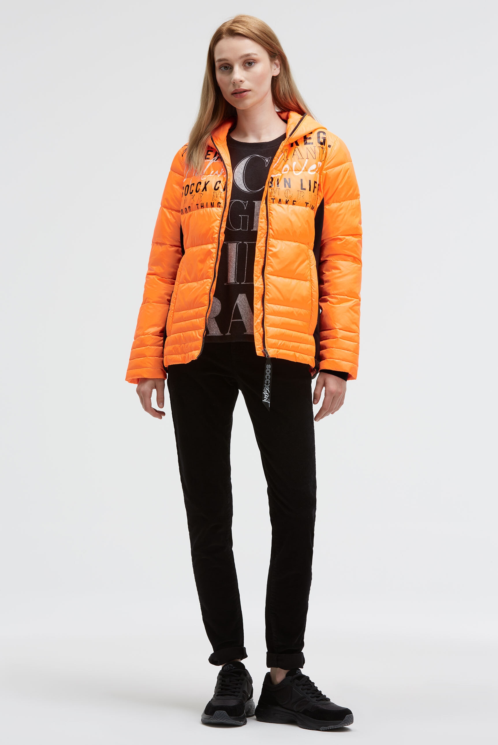 SOCCX Winterjacke, mit Kapuze, mit Windbreaker-Bündchen