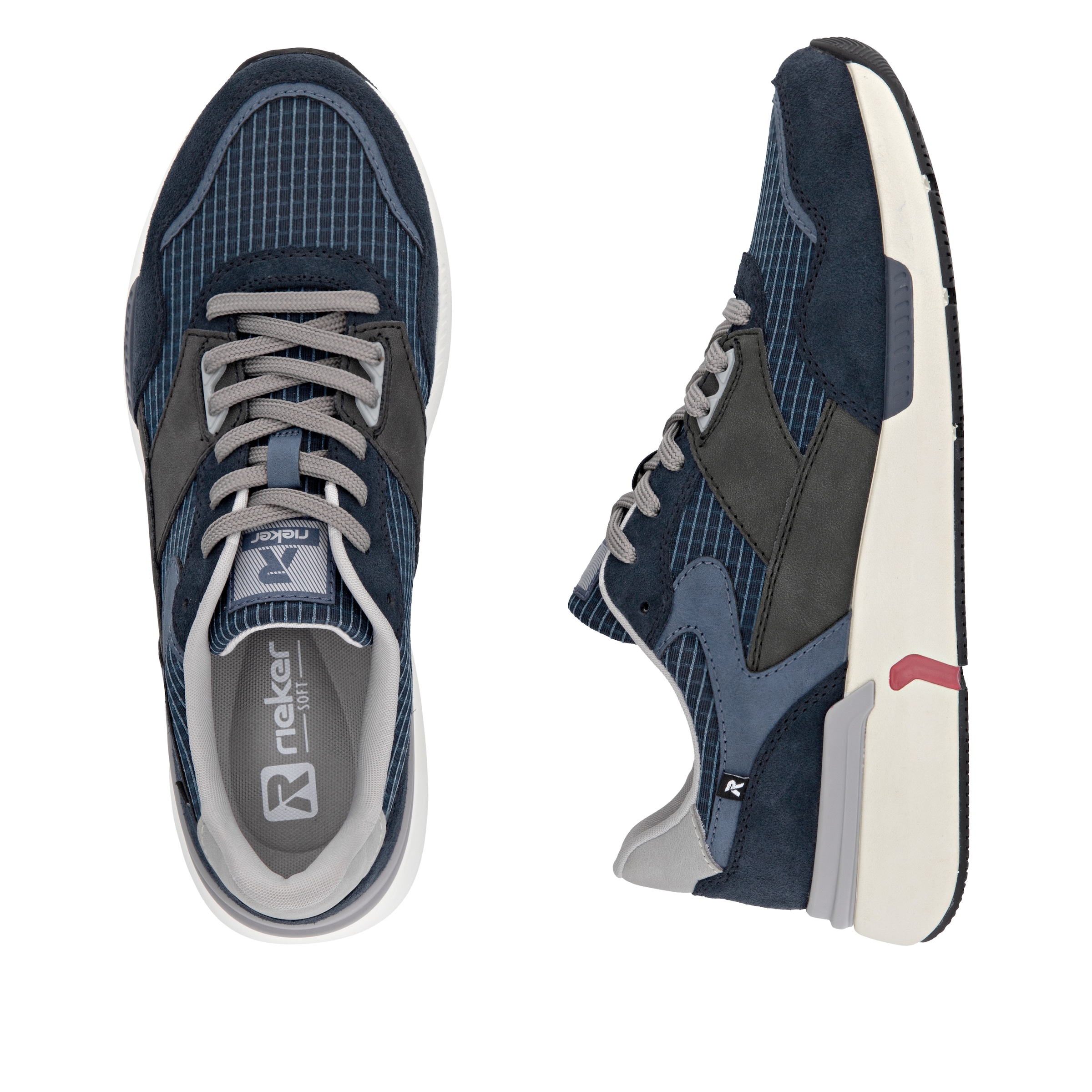 RIEKER Sport Sneaker, Schnürschuh, Halbschuh, Freizeitschuh mit Soft-Einlage