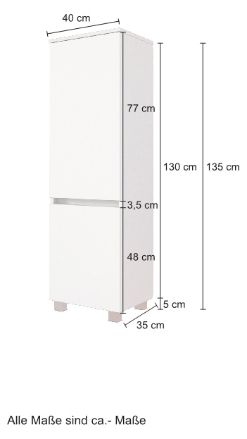 HELD MÖBEL Midischrank »Kaunas«, 40 cm breit, Soft-Close-Funktion