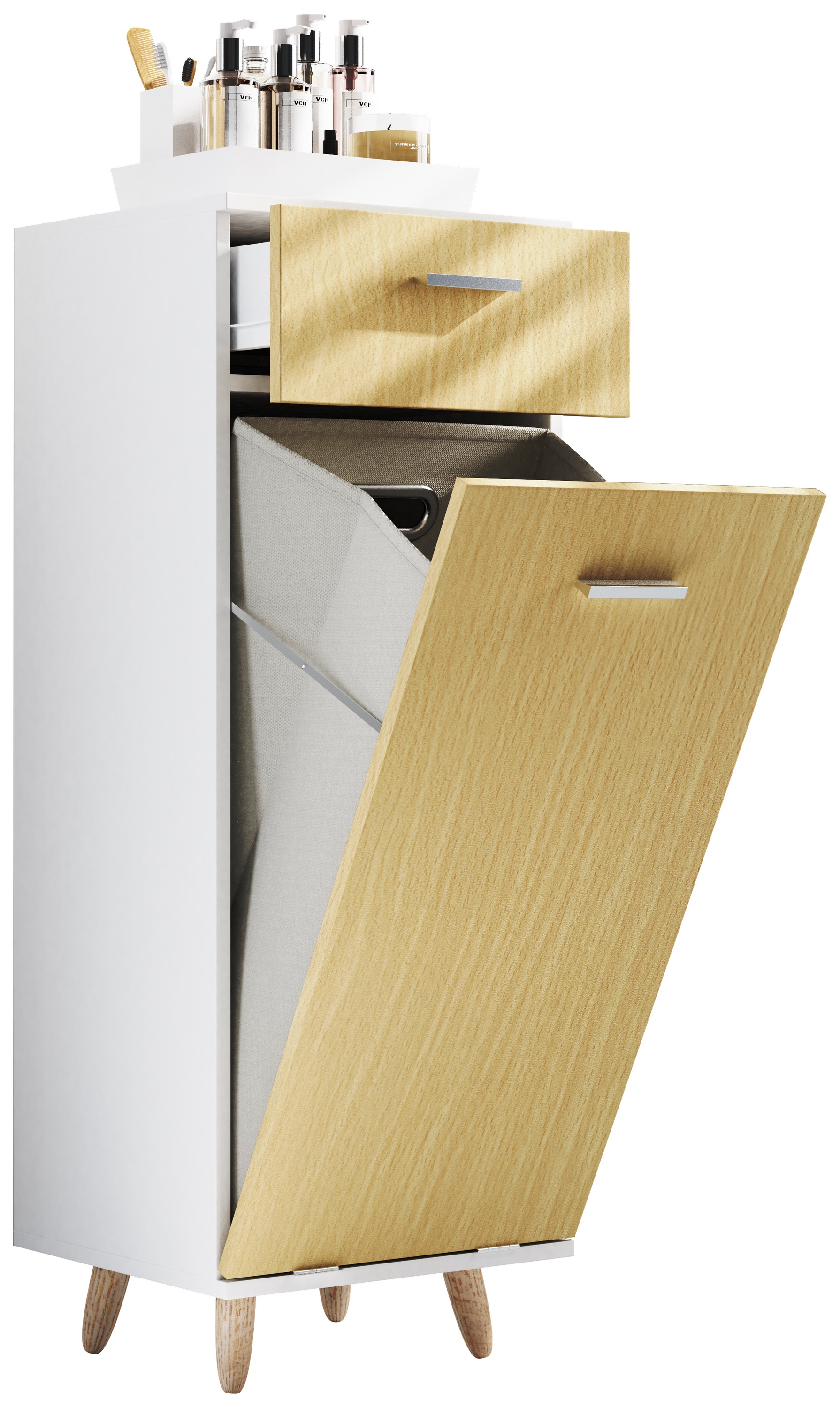VCM Hochschrank "Wäscheschrank Wäschetruhe Wäschebox Landos S" 1 Stk. tlg.