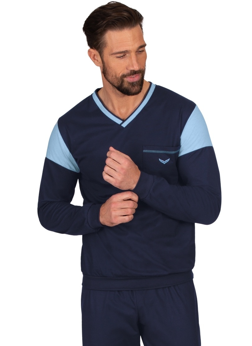 Trigema Schlafanzug »TRIGEMA Modisches Schlafanzugoberteil mit Brusttasche« 1 tlg.